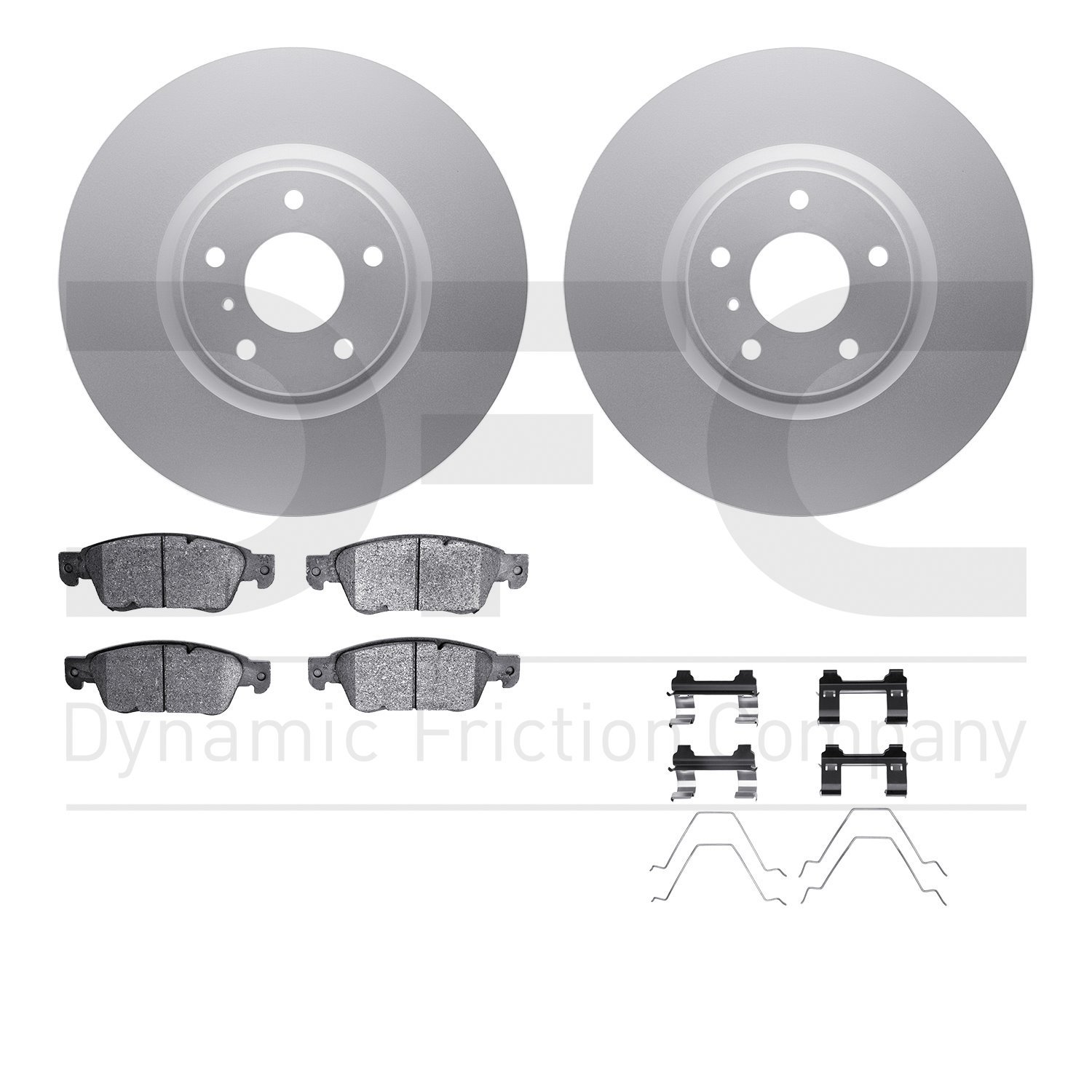 4612-68004 Geospec Brake Rotors w/5000 Euro Ceramic Brake Pads & Hardware, 2007-2015 Infiniti/Nissan, Position: Front