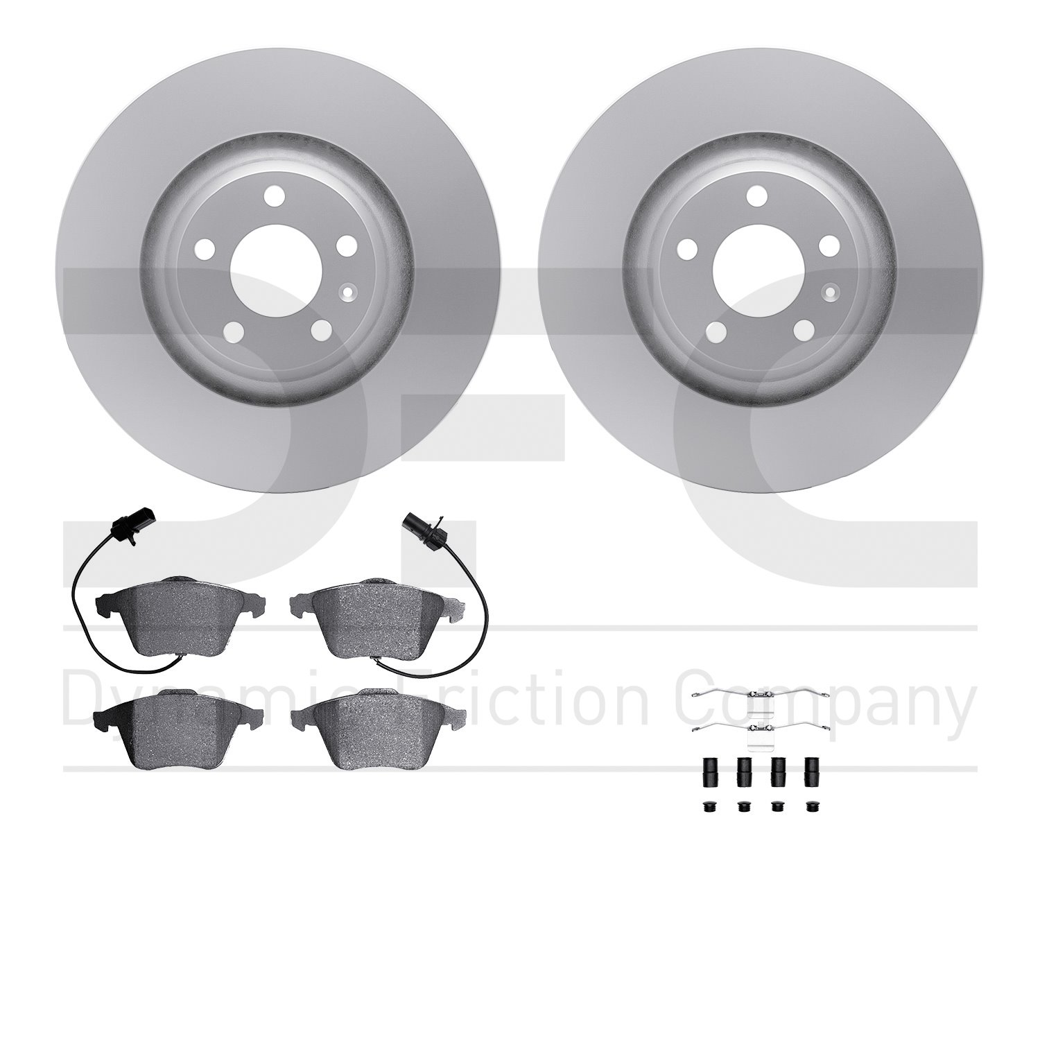 4612-73020 Geospec Brake Rotors w/5000 Euro Ceramic Brake Pads & Hardware, 2005-2011 Audi/Volkswagen, Position: Front