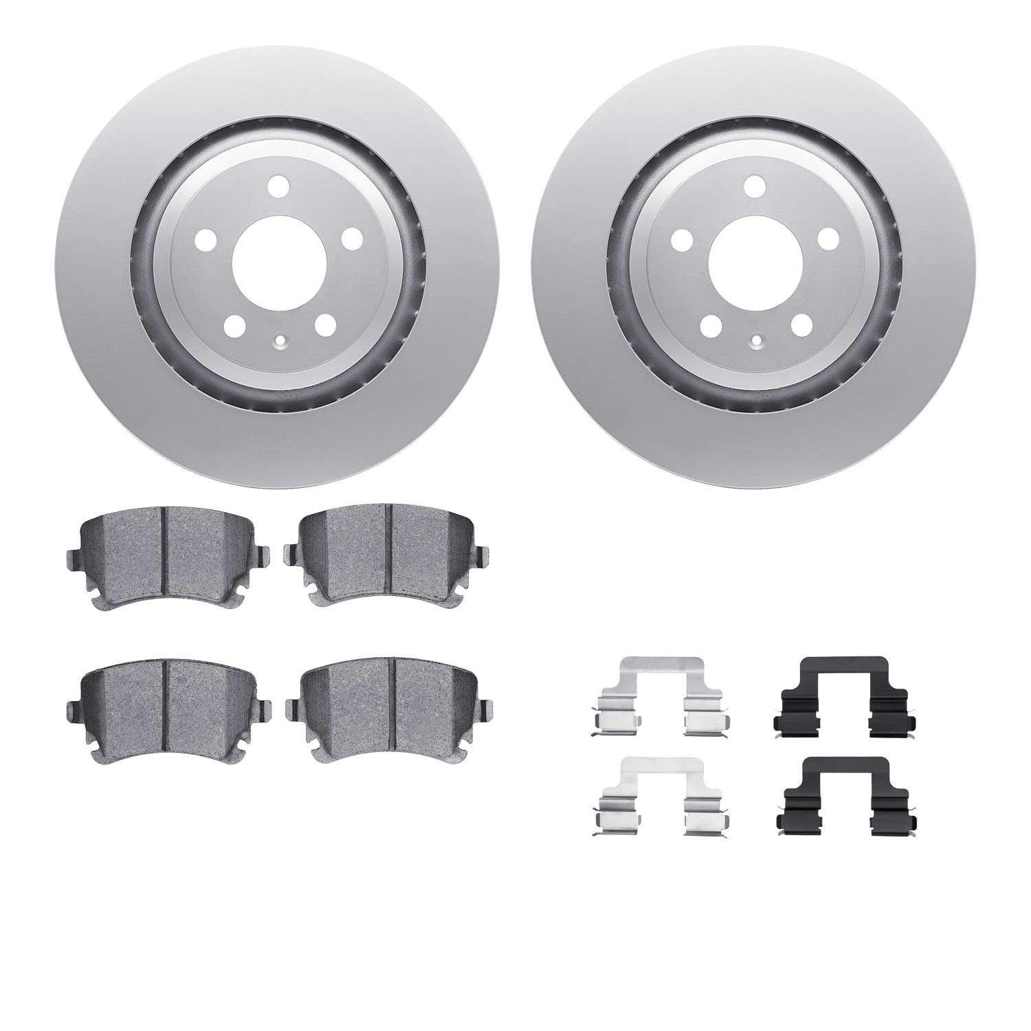 4612-73030 Geospec Brake Rotors w/5000 Euro Ceramic Brake Pads & Hardware, 2007-2011 Audi/Volkswagen, Position: Rear