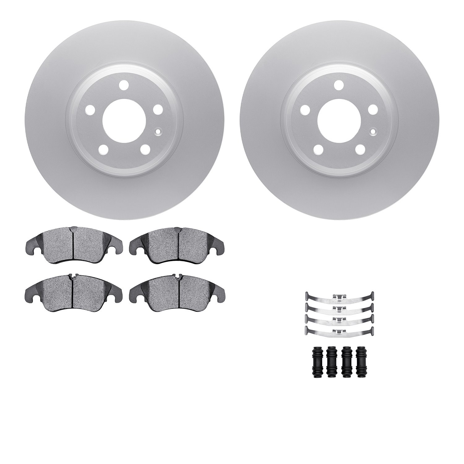4612-73036 Geospec Brake Rotors w/5000 Euro Ceramic Brake Pads & Hardware, 2009-2012 Audi/Volkswagen, Position: Front