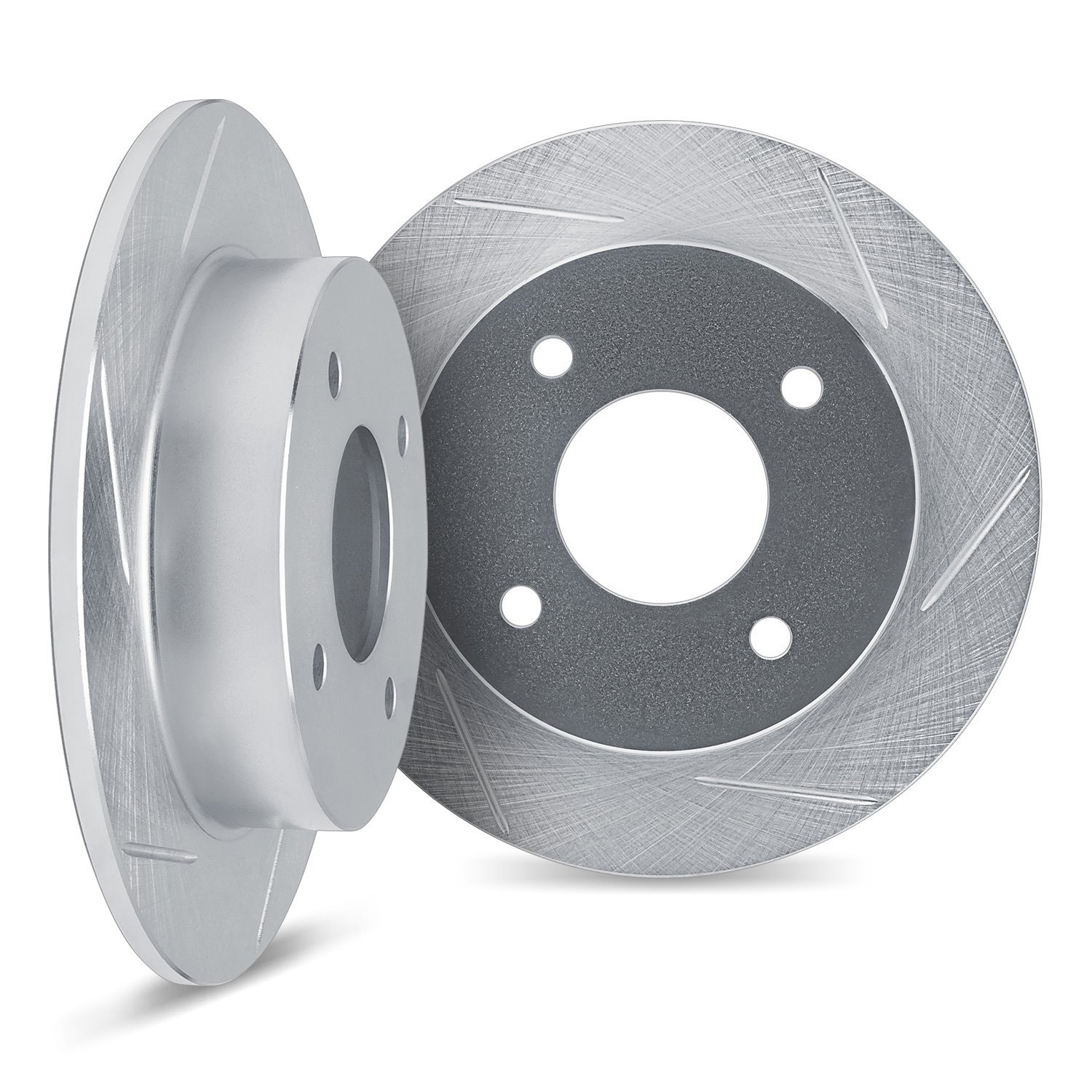 5002-03035 Slotted Brake Rotors [Silver], Fits Select Multiple Makes/Models, Position: Rear