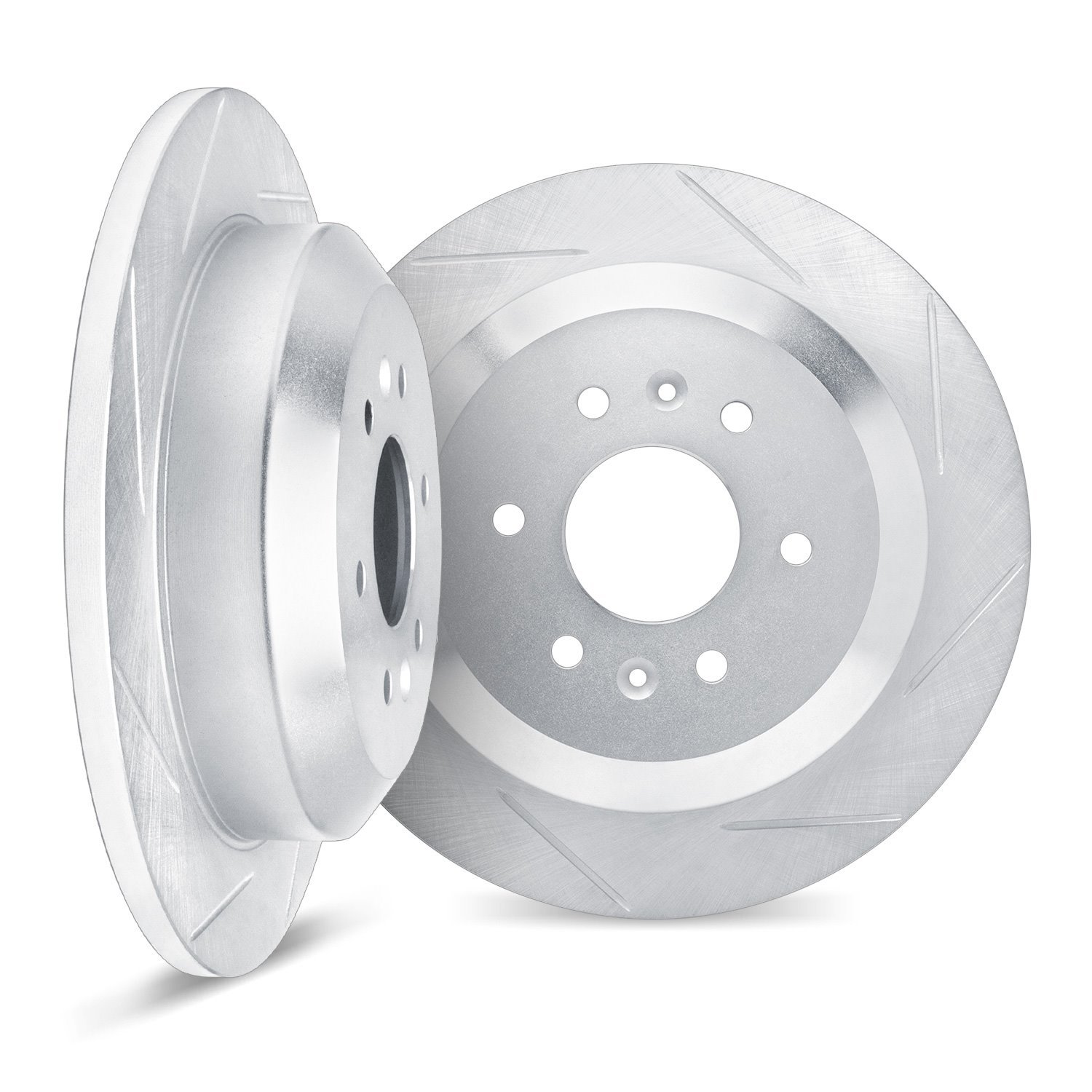 5002-40106 Slotted Brake Rotors [Silver], 2007-2018 Multiple Makes/Models, Position: Rear