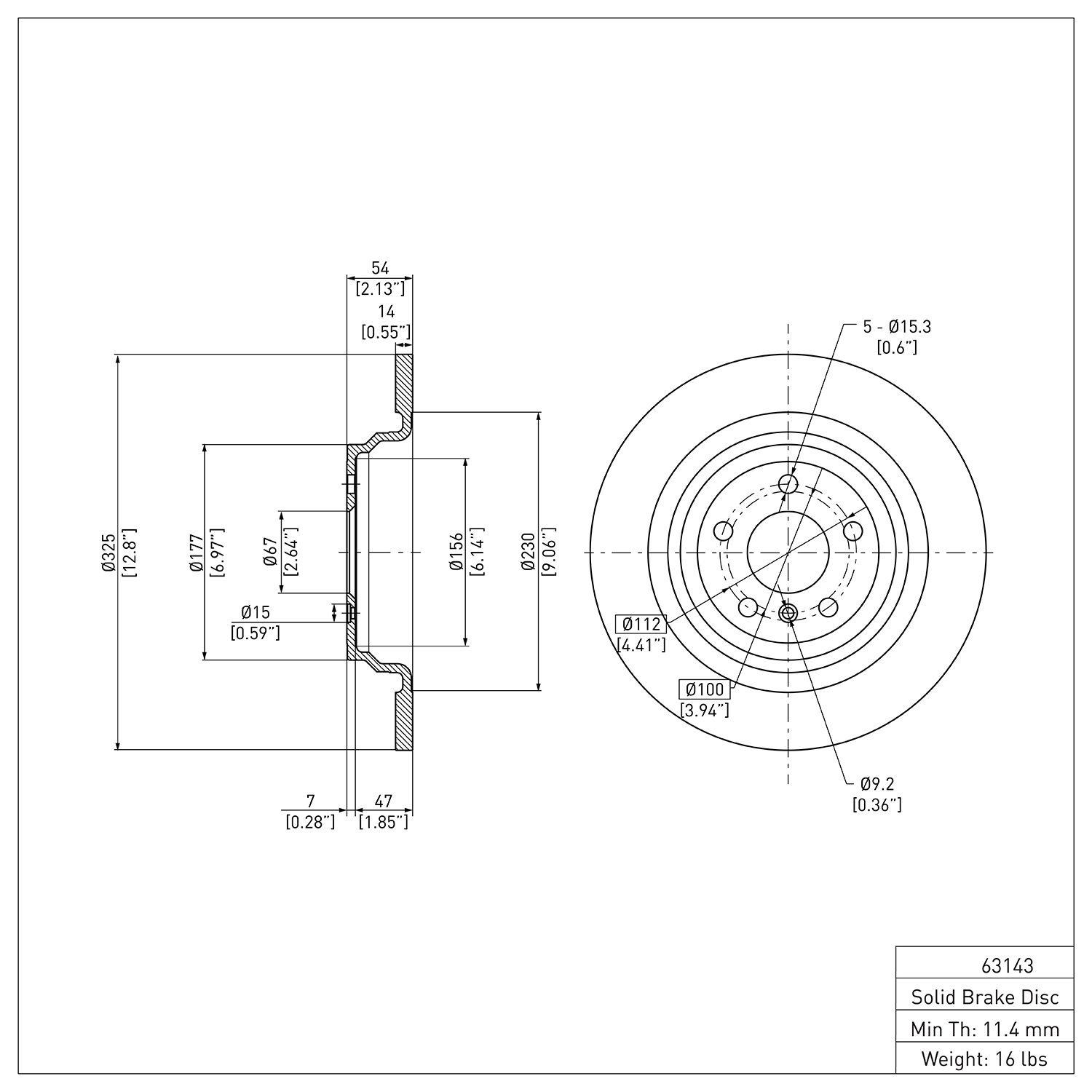 Brake Rotor, 2012-2018 Mercedes-Benz