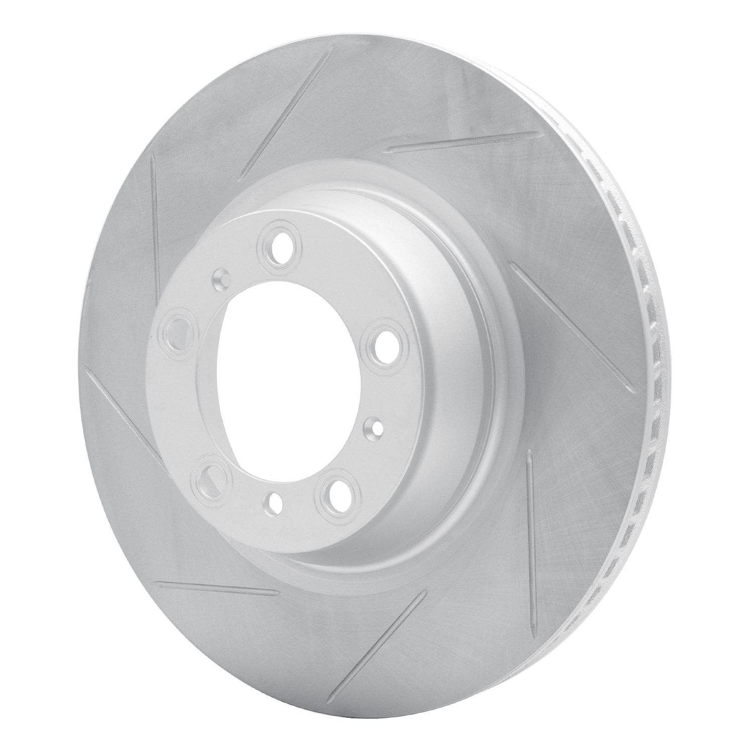 611-02048D Slotted Brake Rotor [Silver], 2007-2016 Porsche, Position: Rear Right