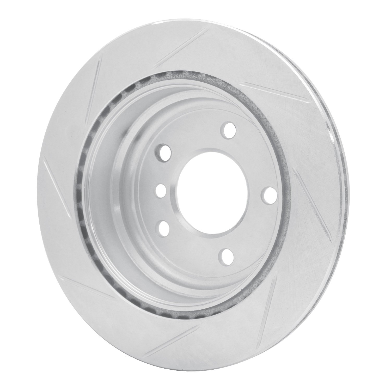 611-31081R Slotted Brake Rotor [Silver], 2006-2015 BMW, Position: Rear Right