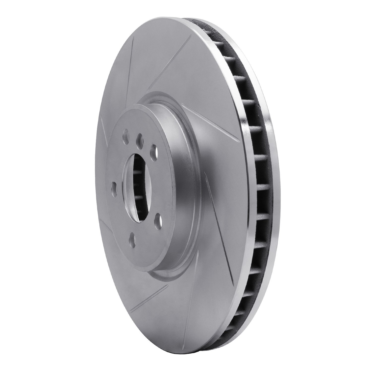 611-31145L Slotted Brake Rotor [Silver], 2008-2019 BMW, Position: Front Left