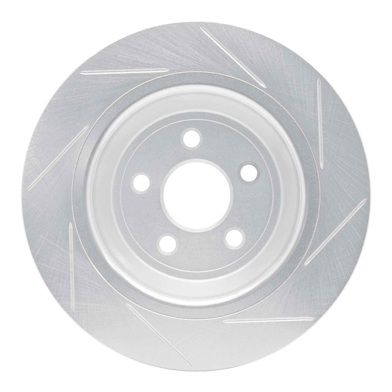 611-55005L Slotted Brake Rotor [Silver], Fits Select Ford/Lincoln/Mercury/Mazda, Position: Rear Left