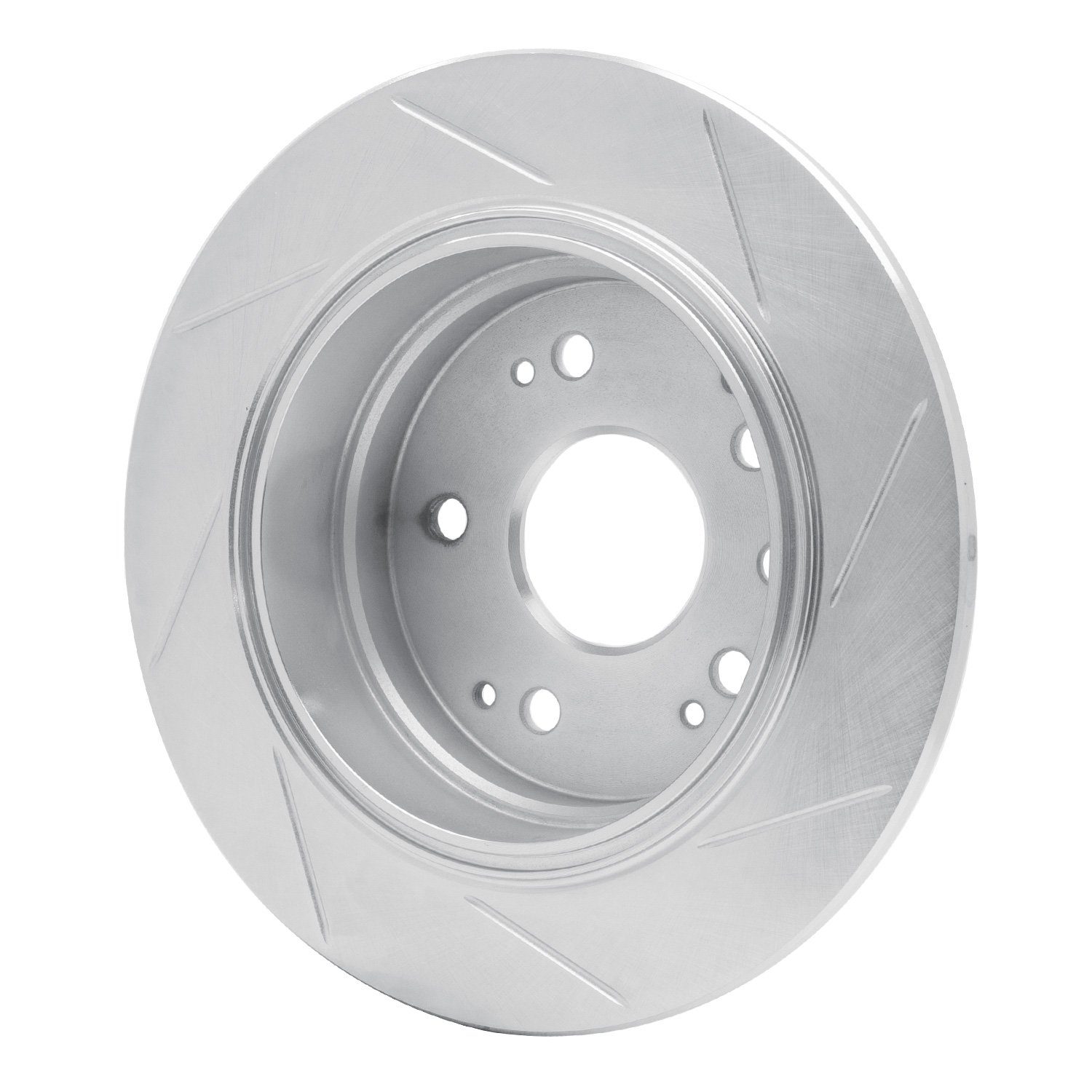 611-58017L Slotted Brake Rotor [Silver], 2001-2003 Acura/Honda, Position: Rear Left