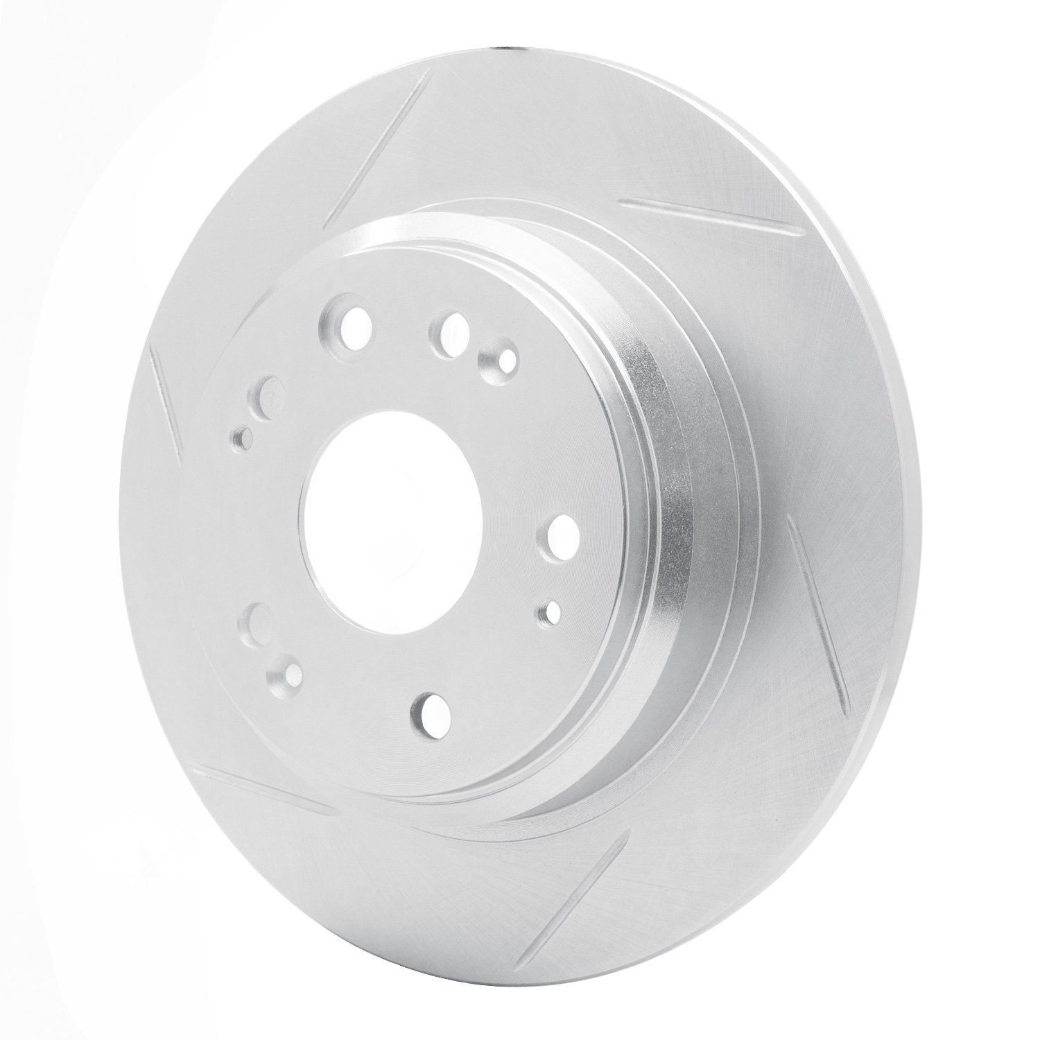 611-58018L Slotted Brake Rotor [Silver], 2002-2004 Acura/Honda, Position: Rear Left