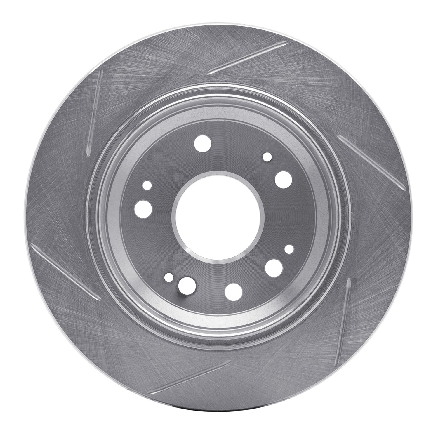 611-58018R Slotted Brake Rotor [Silver], 2002-2004 Acura/Honda, Position: Rear Right