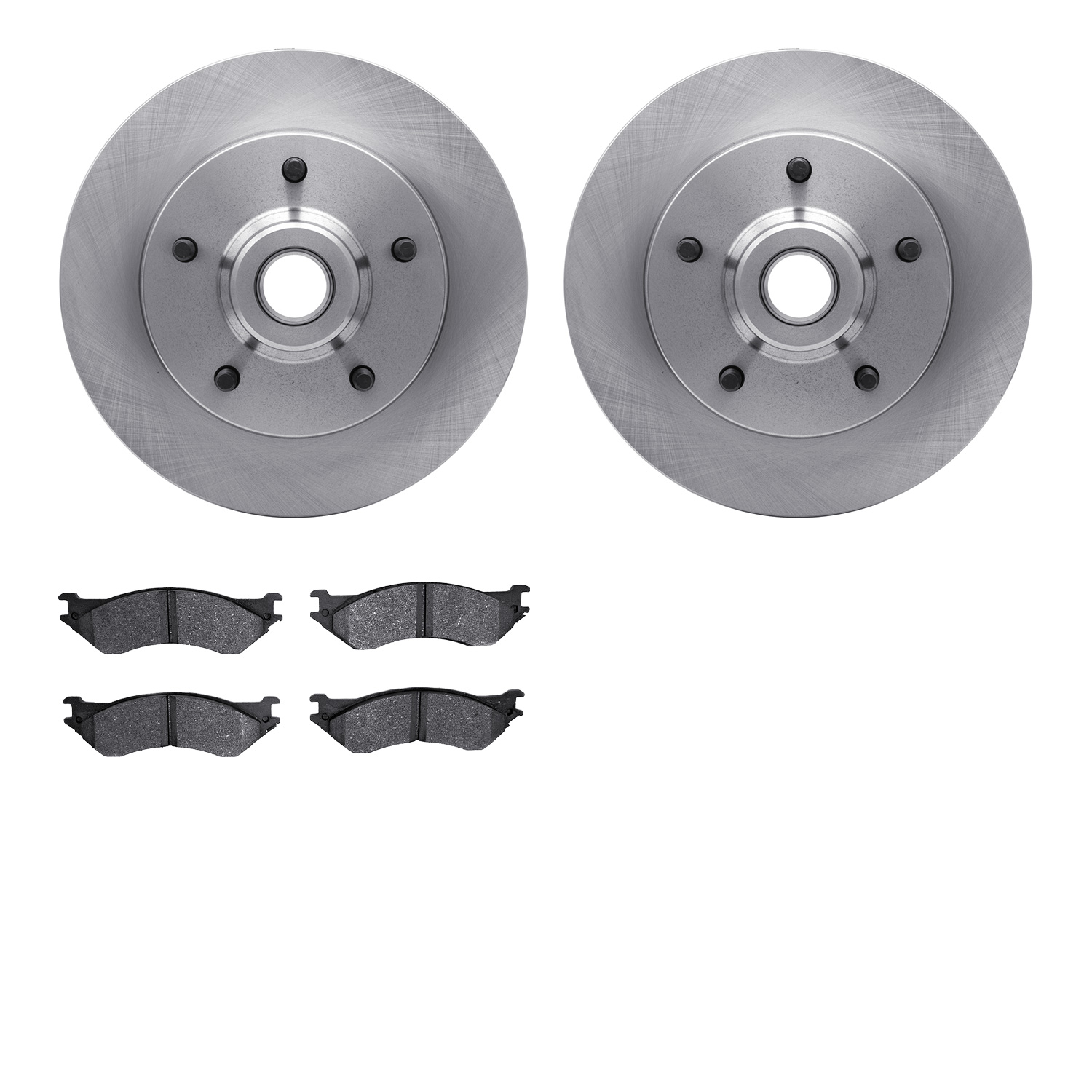 6202-40355 Brake Rotors w/Heavy-Duty Brake Pads Kit, 1998-2002 Mopar, Position: Front