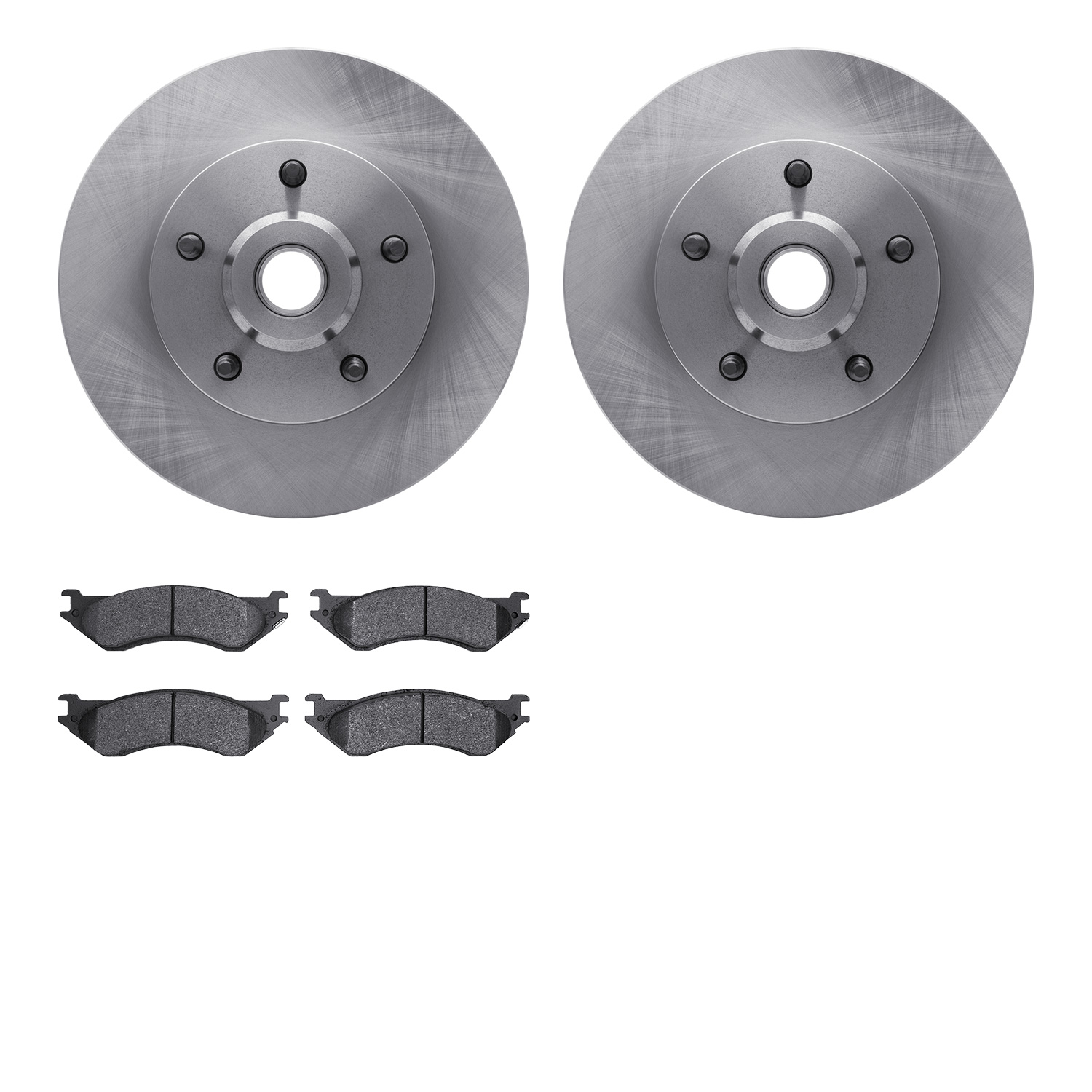 6202-40441 Brake Rotors w/Heavy-Duty Brake Pads Kit, 2003-2003 Mopar, Position: Front