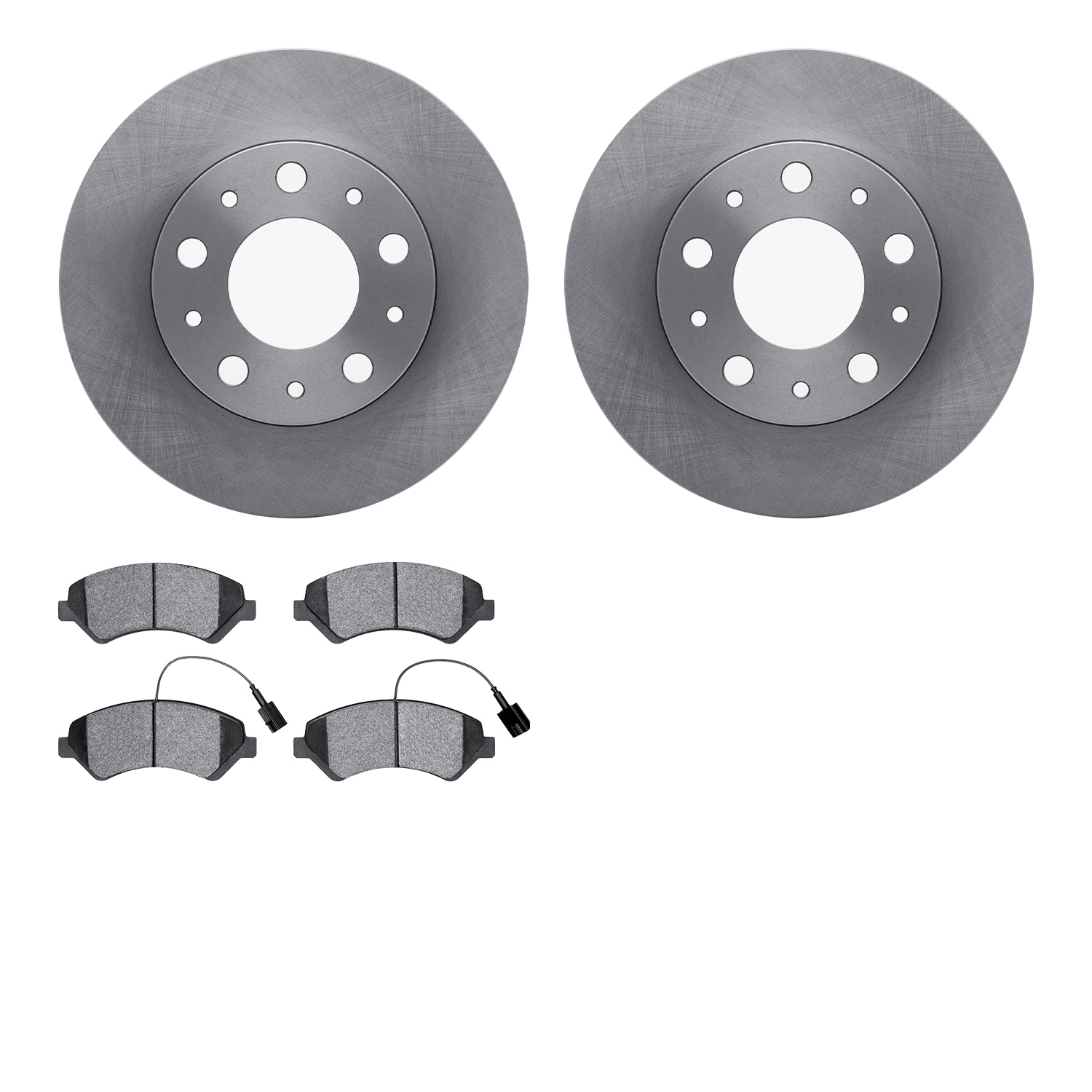 6202-40505 Brake Rotors w/Heavy-Duty Brake Pads Kit, 2014-2021 Mopar, Position: Front