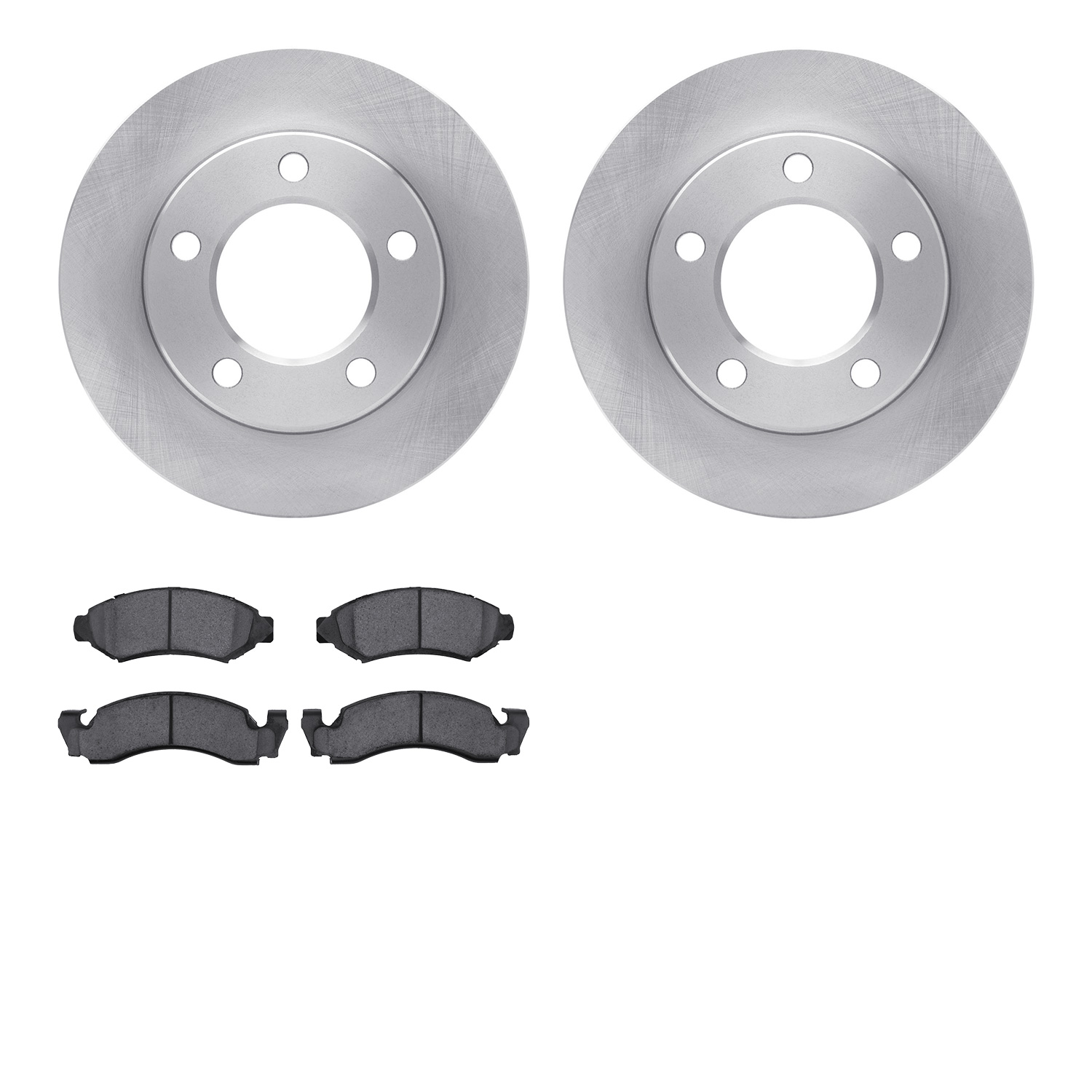 6202-42129 Brake Rotors w/Heavy-Duty Brake Pads Kit, 1976-1978 Mopar, Position: Front