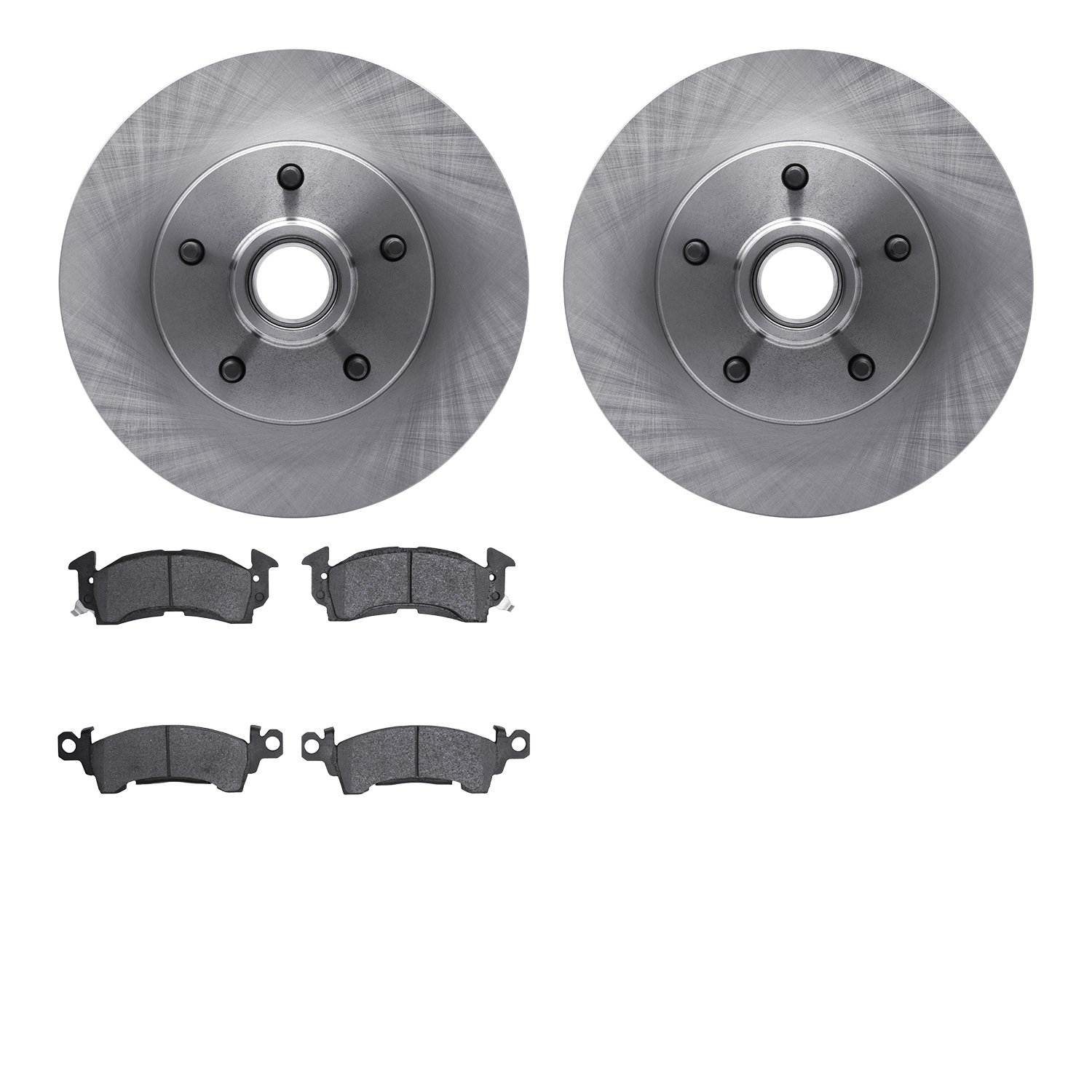 6202-47139 Brake Rotors w/Heavy-Duty Brake Pads Kit, 1978-1990 GM, Position: Front