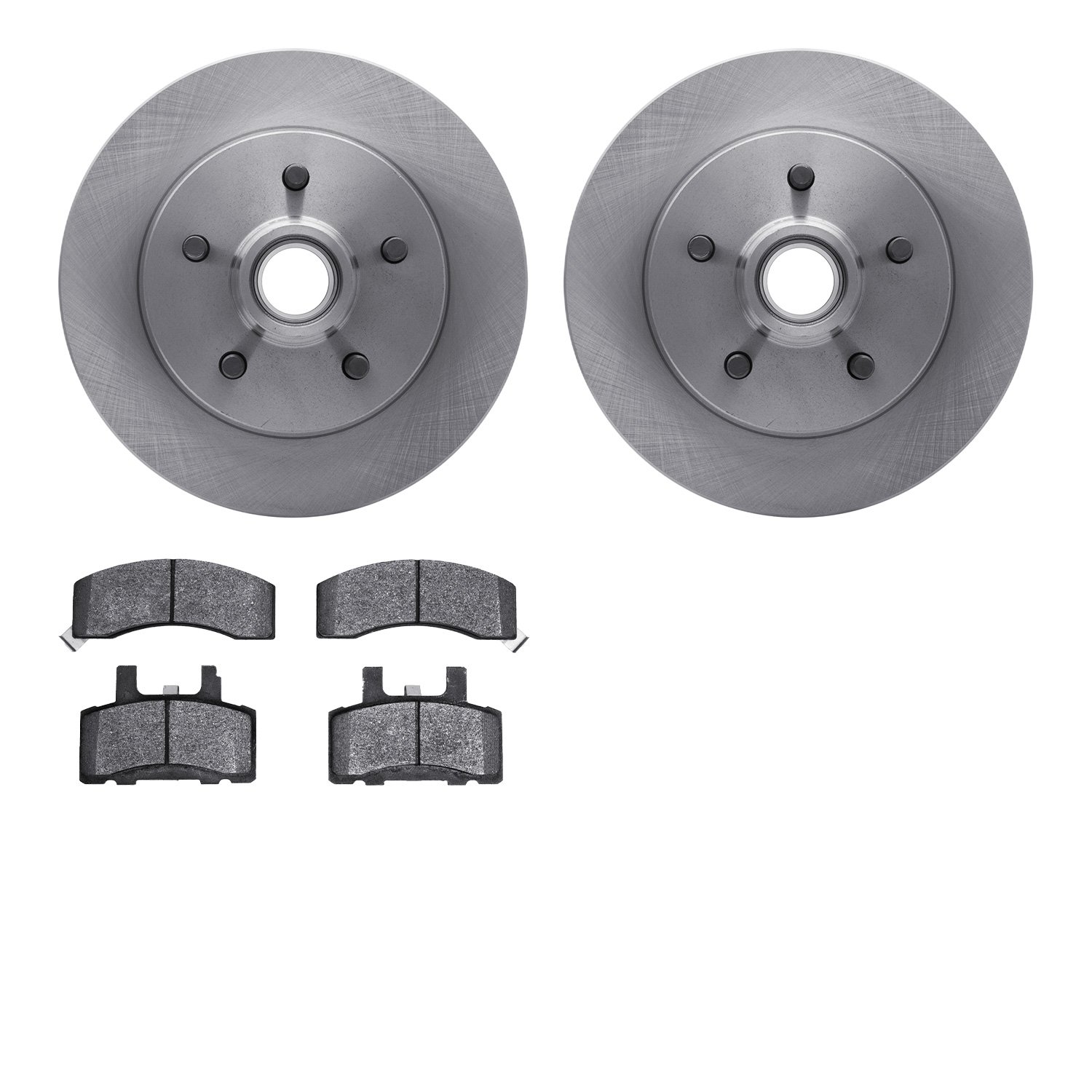 6202-48176 Brake Rotors w/Heavy-Duty Brake Pads Kit, 1998-2000 GM, Position: Front