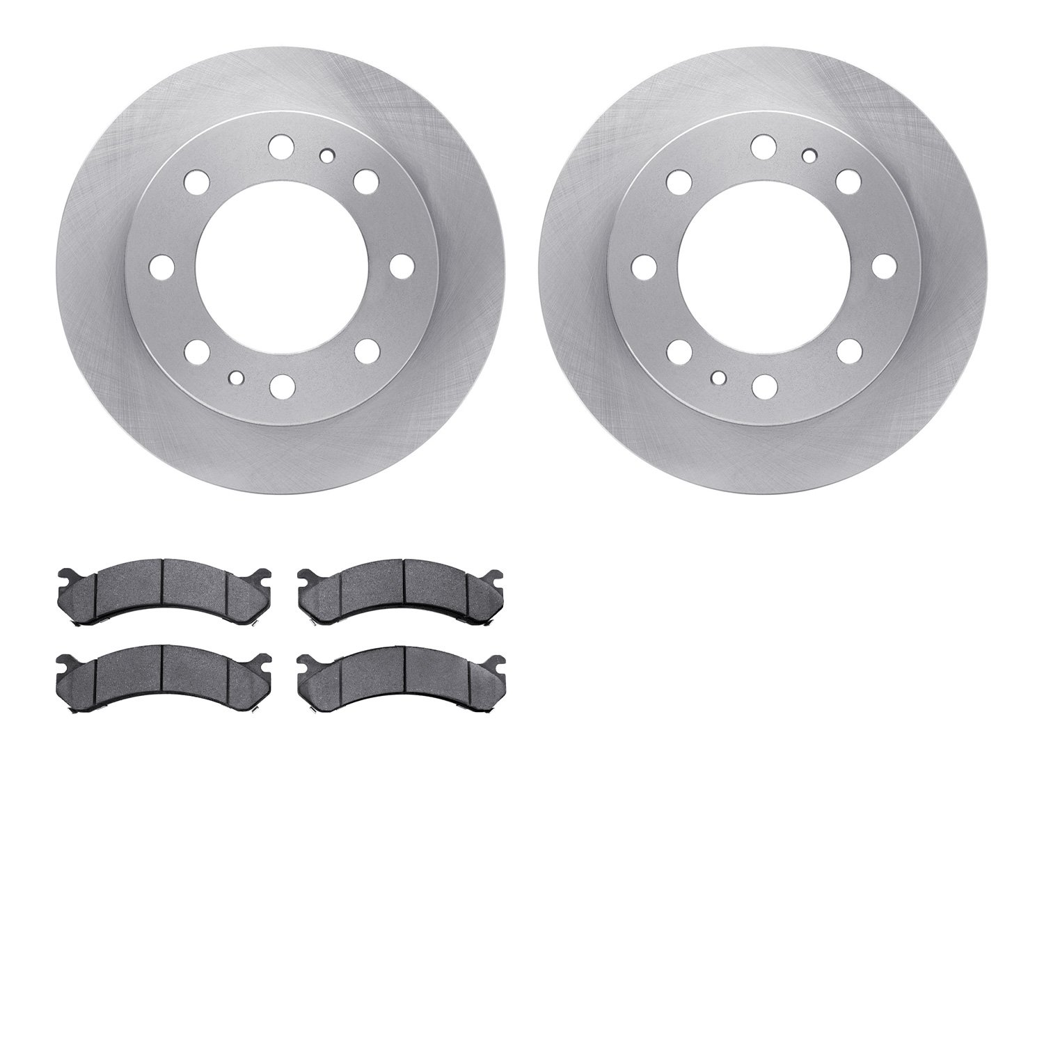 6202-48300 Brake Rotors w/Heavy-Duty Brake Pads Kit, 2001-2020 GM, Position: Front