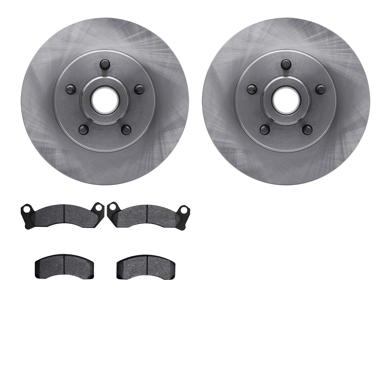 6202-56034 Brake Rotors w/Heavy-Duty Brake Pads Kit, 1981-1991 Ford/Lincoln/Mercury/Mazda, Position: Front