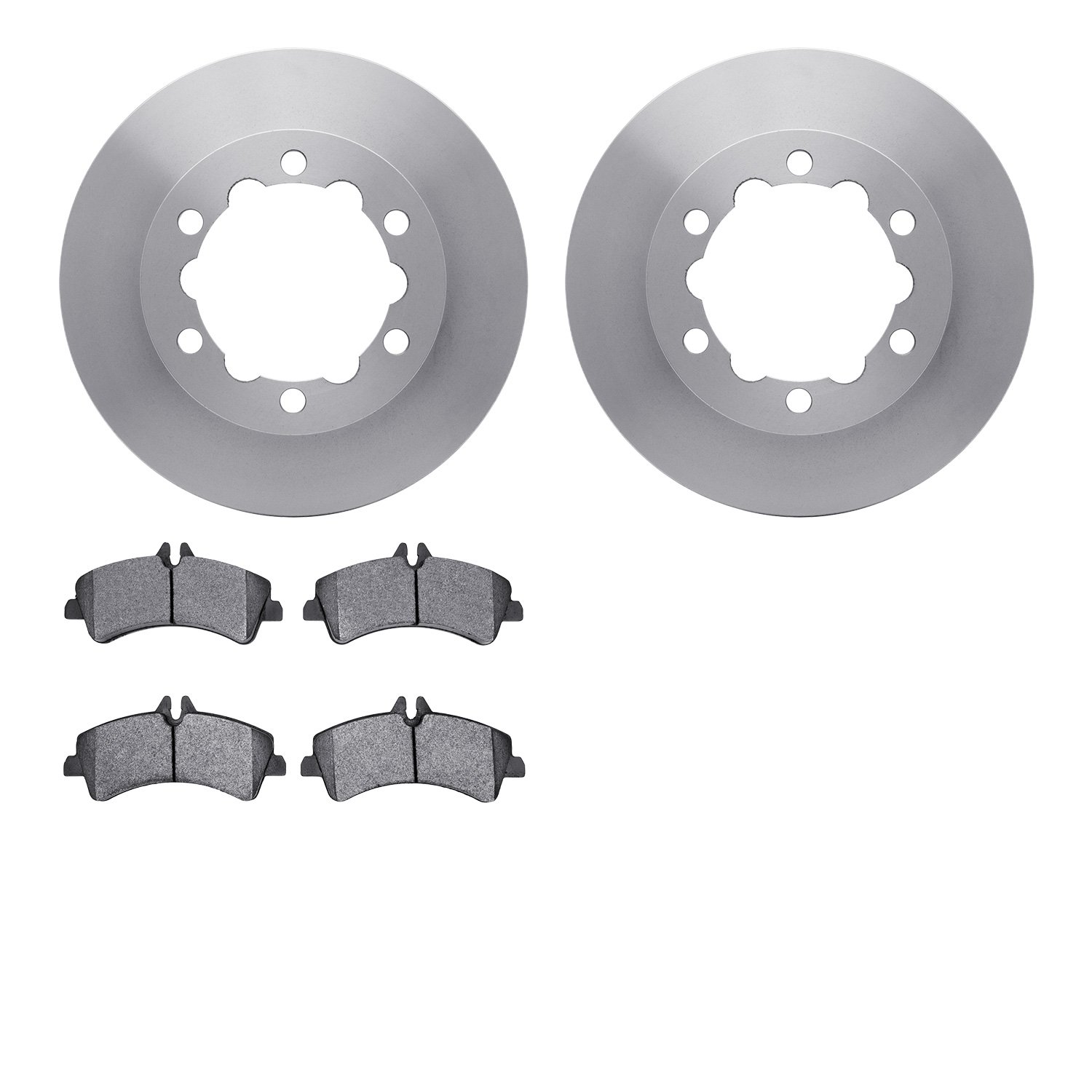 6202-63499 Brake Rotors w/Heavy-Duty Brake Pads Kit, 2007-2018 Multiple Makes/Models, Position: Rear