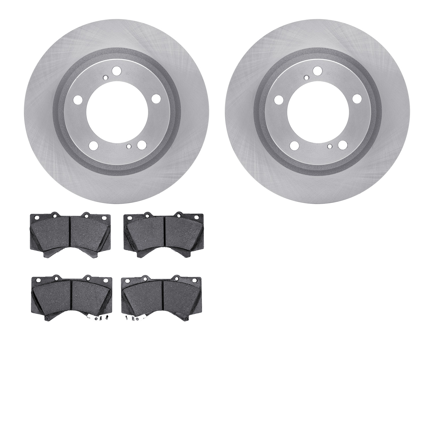 6202-76013 Brake Rotors w/Heavy-Duty Brake Pads Kit, Fits Select Lexus/Toyota/Scion, Position: Front
