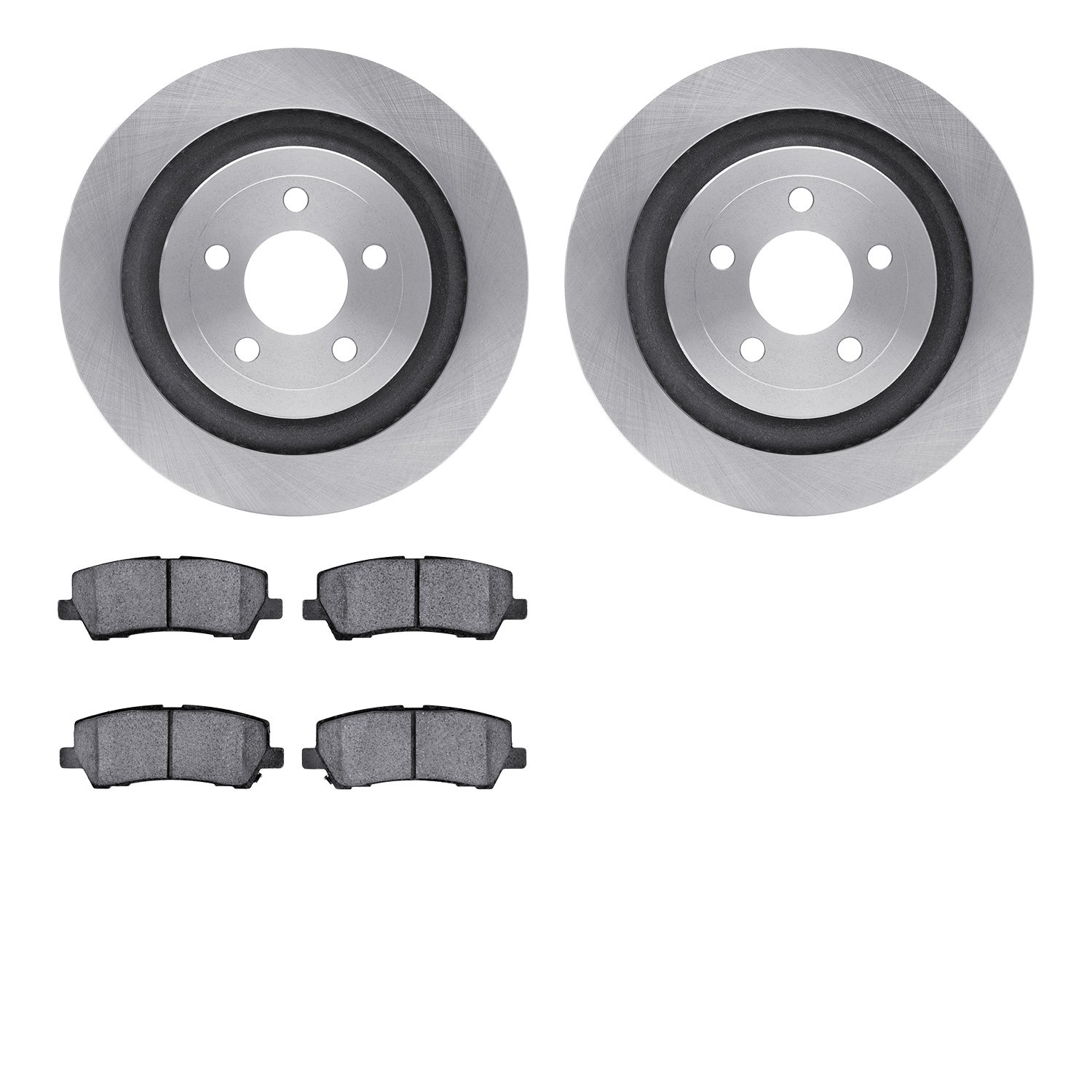 6202-99140 Brake Rotors w/Heavy-Duty Brake Pads Kit, Fits Select Ford/Lincoln/Mercury/Mazda, Position: Rear
