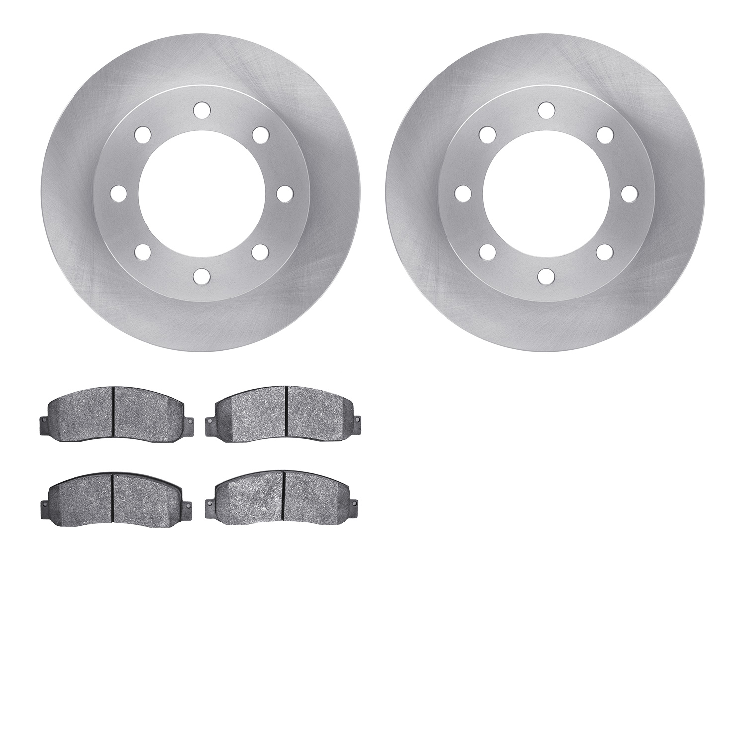 6202-99576 Brake Rotors w/Heavy-Duty Brake Pads Kit, 2005-2011 Ford/Lincoln/Mercury/Mazda, Position: Front