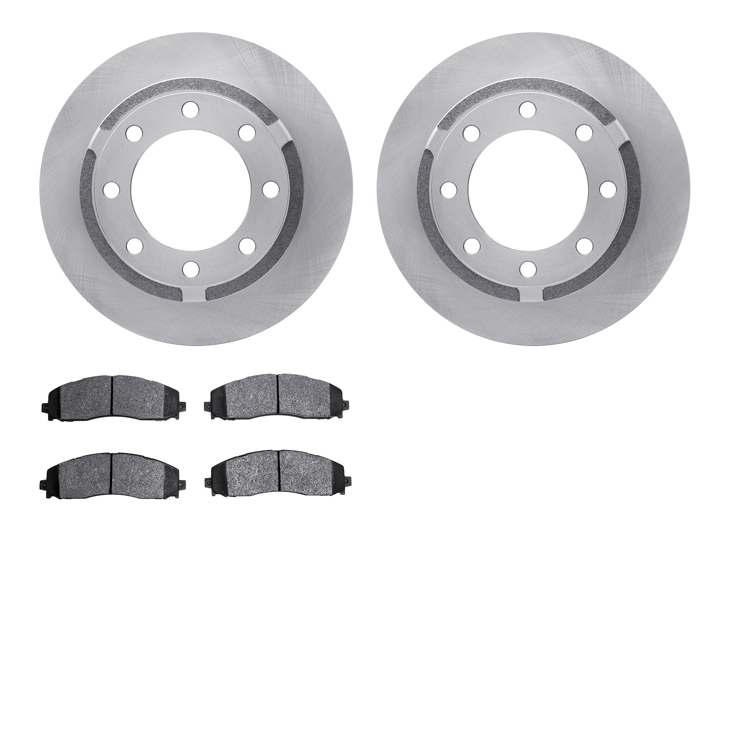 Brake Rotors w/Heavy-Duty Brake Pads Kit, Fits Select