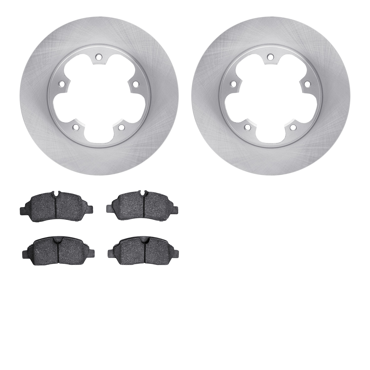 6202-99690 Brake Rotors w/Heavy-Duty Brake Pads Kit, 2015-2019 Ford/Lincoln/Mercury/Mazda, Position: Rear