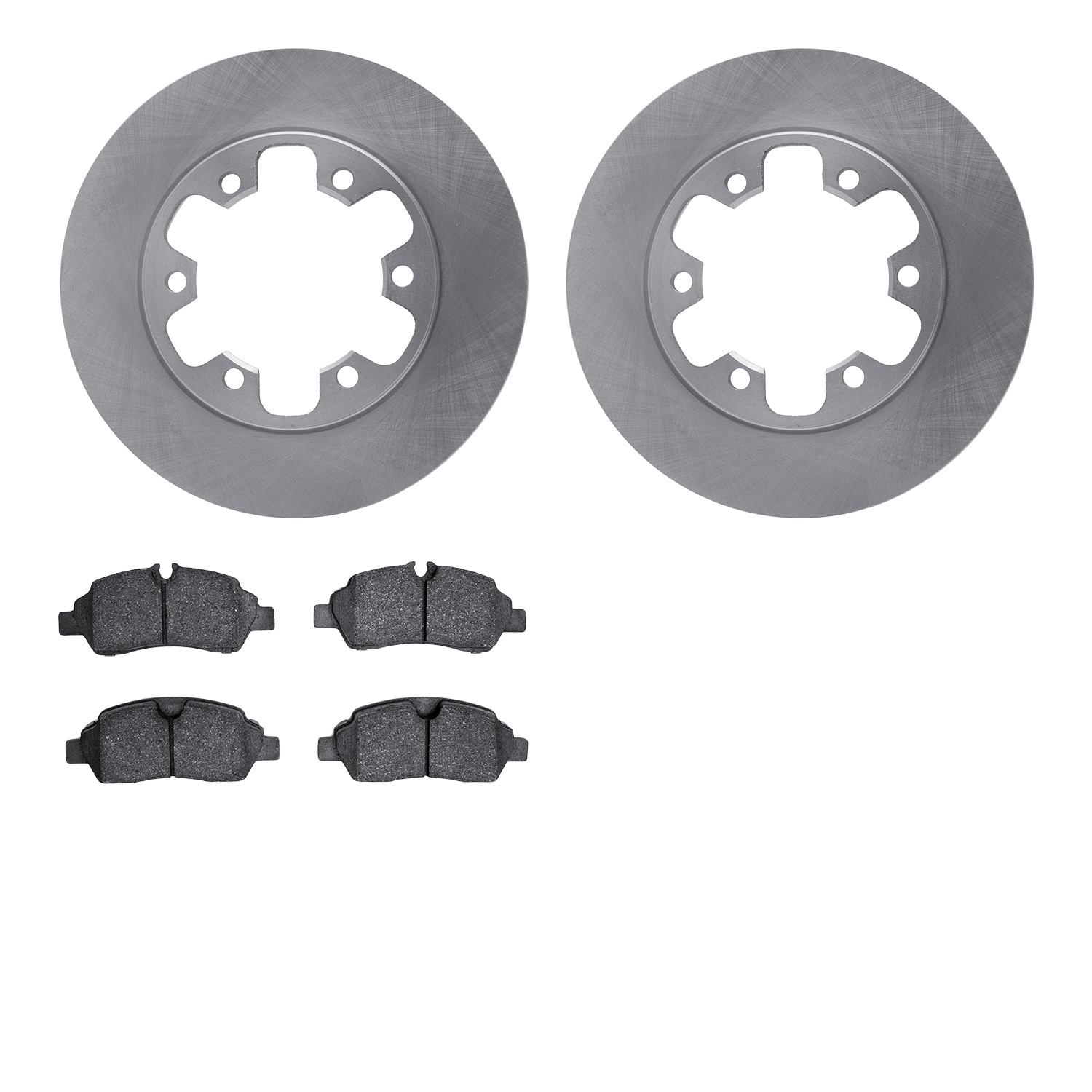 6202-99693 Brake Rotors w/Heavy-Duty Brake Pads Kit, 2015-2019 Ford/Lincoln/Mercury/Mazda, Position: Rear