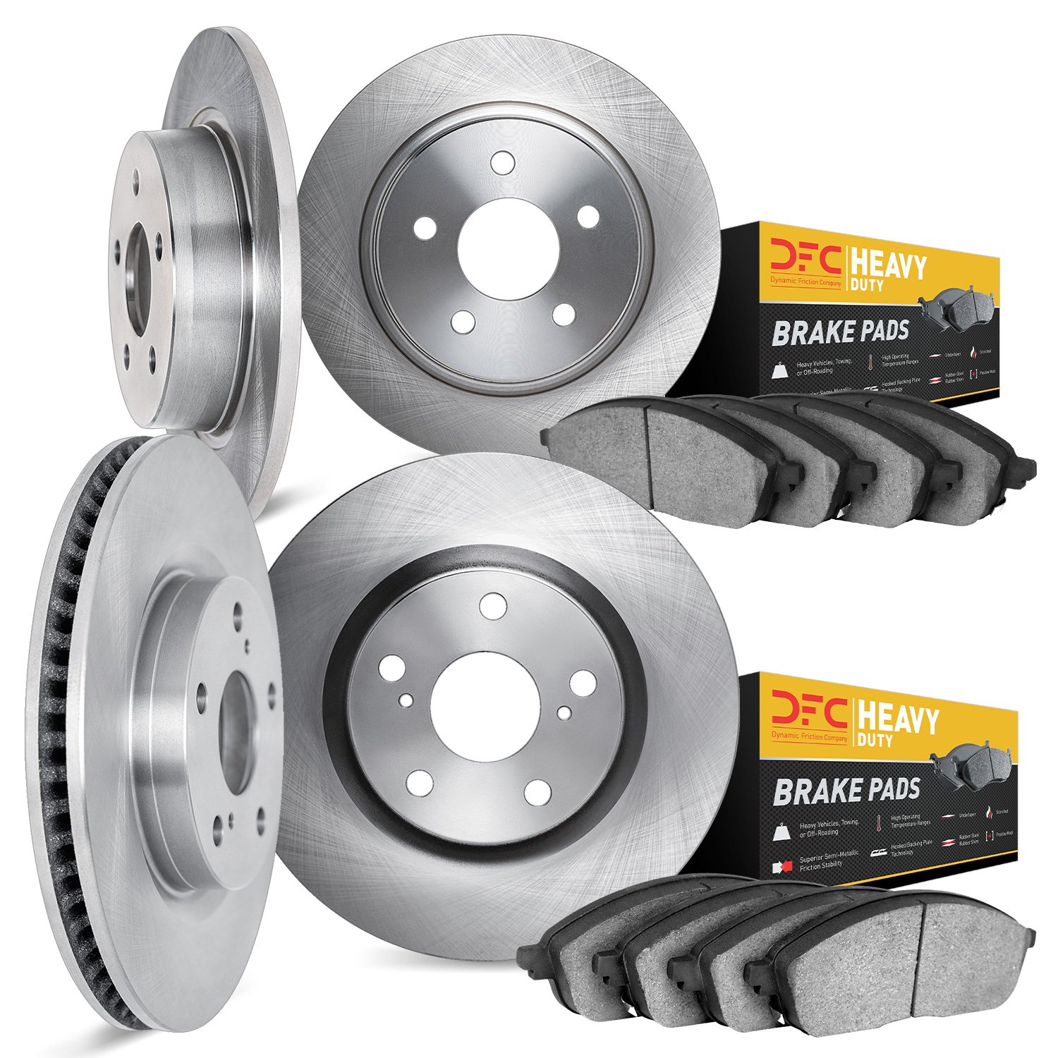 Brake Rotors w/Heavy-Duty Brake Pads Kit, 2002-2006 Multiple