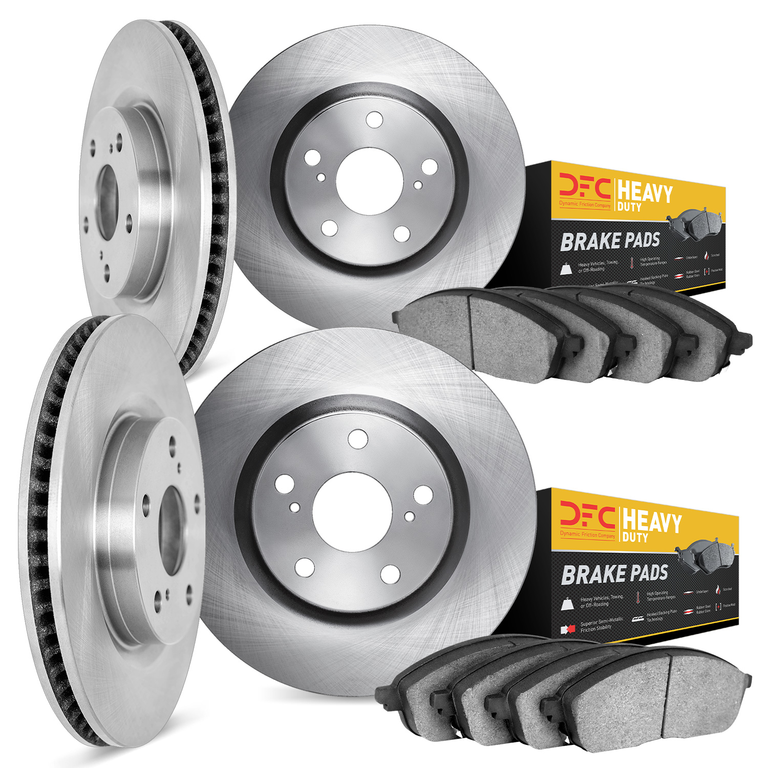 Brake Rotors w/Heavy-Duty Brake Pads Kit, 2002-2006 Multiple