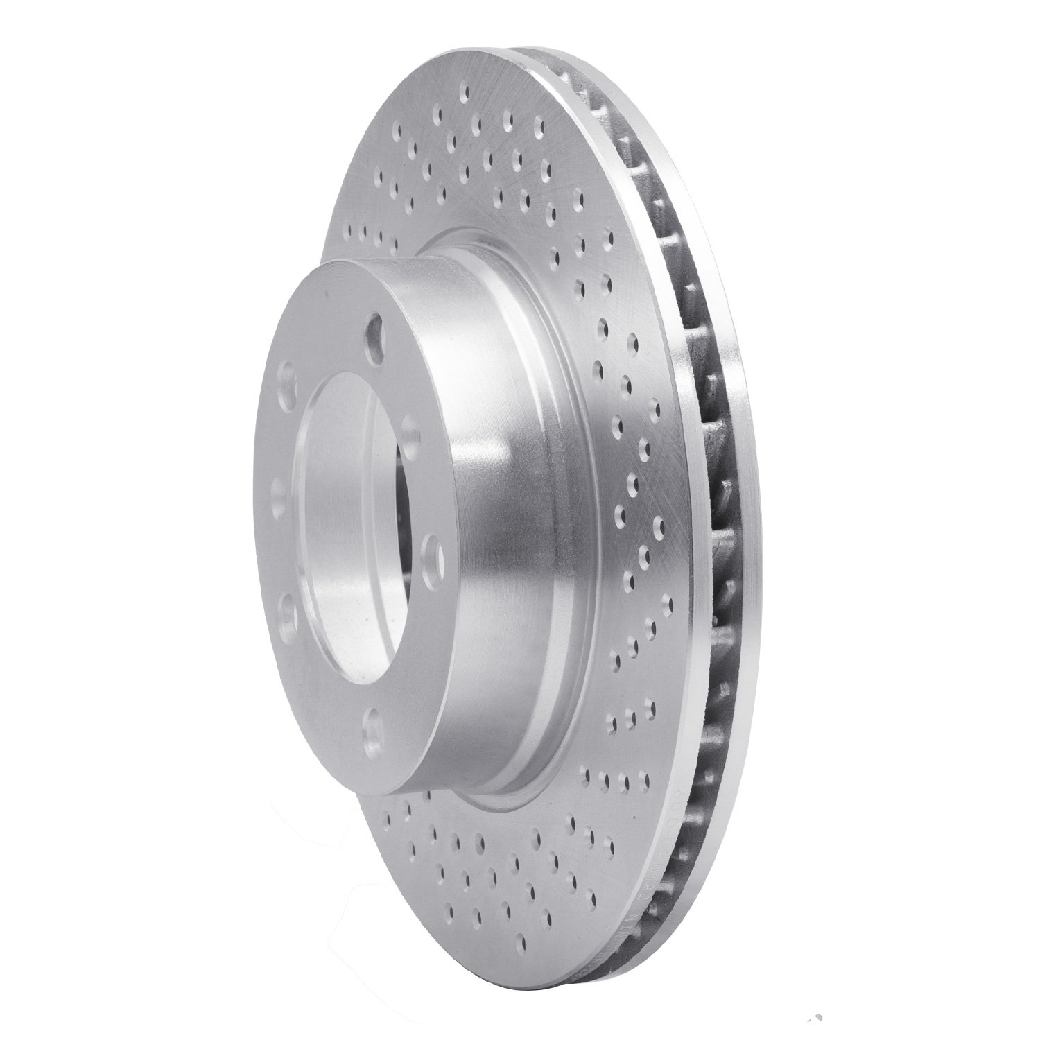 621-02042D Drilled Brake Rotor [Silver], 2005-2008 Porsche, Position: Right Front