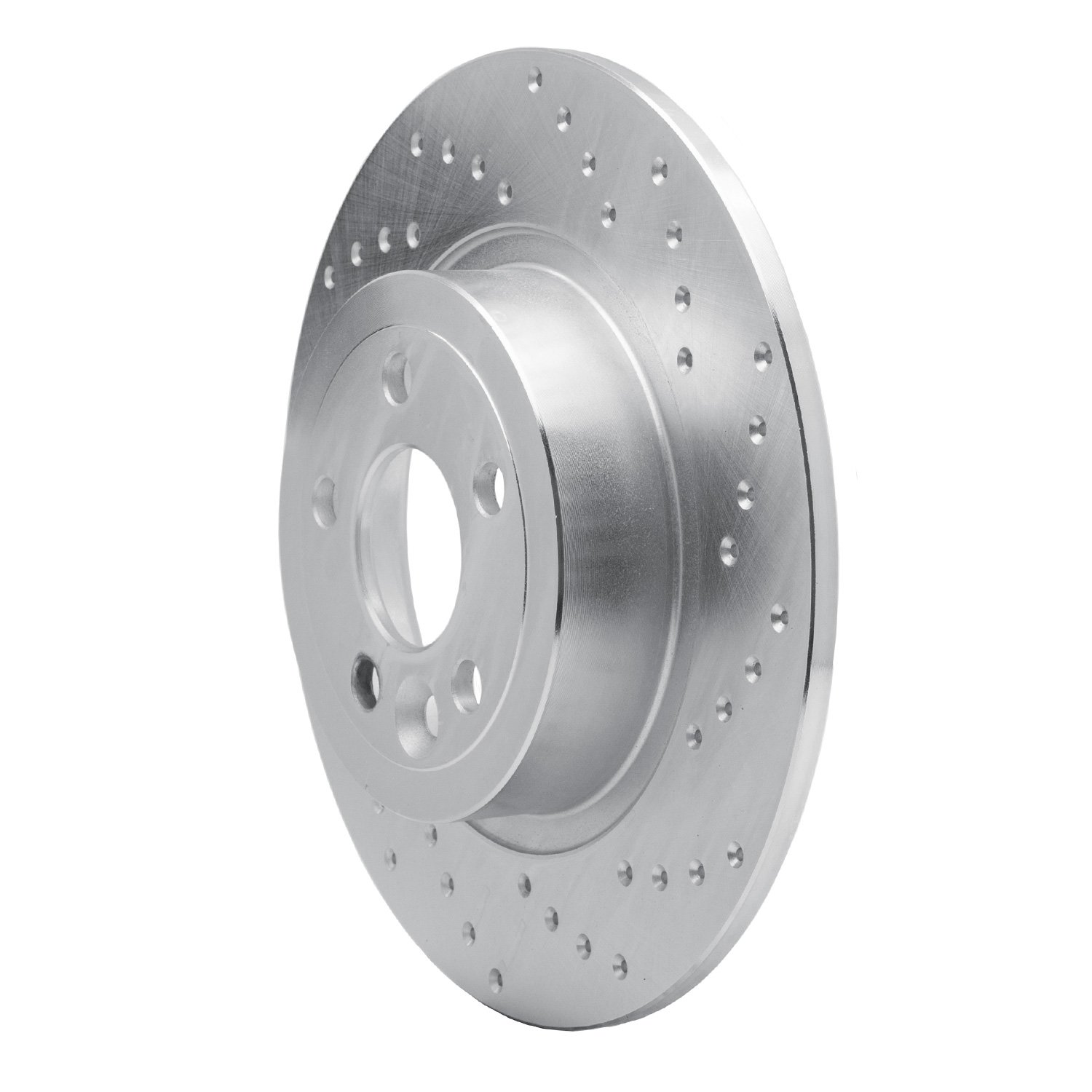 621-11028R Drilled Brake Rotor [Silver], 2016-2019 Land Rover, Position: Rear Right