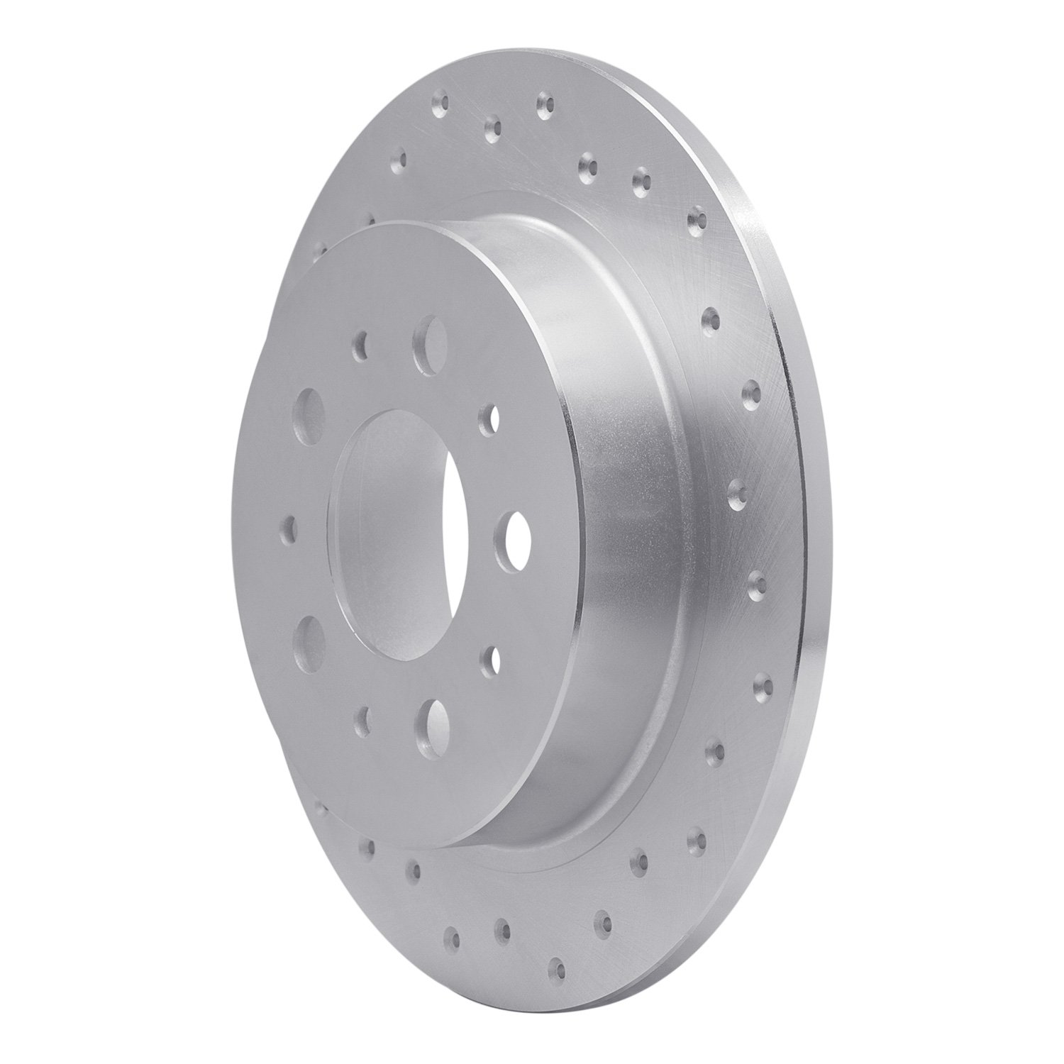 621-27020L Drilled Brake Rotor [Silver], 1995-1997 Volvo, Position: Rear Left