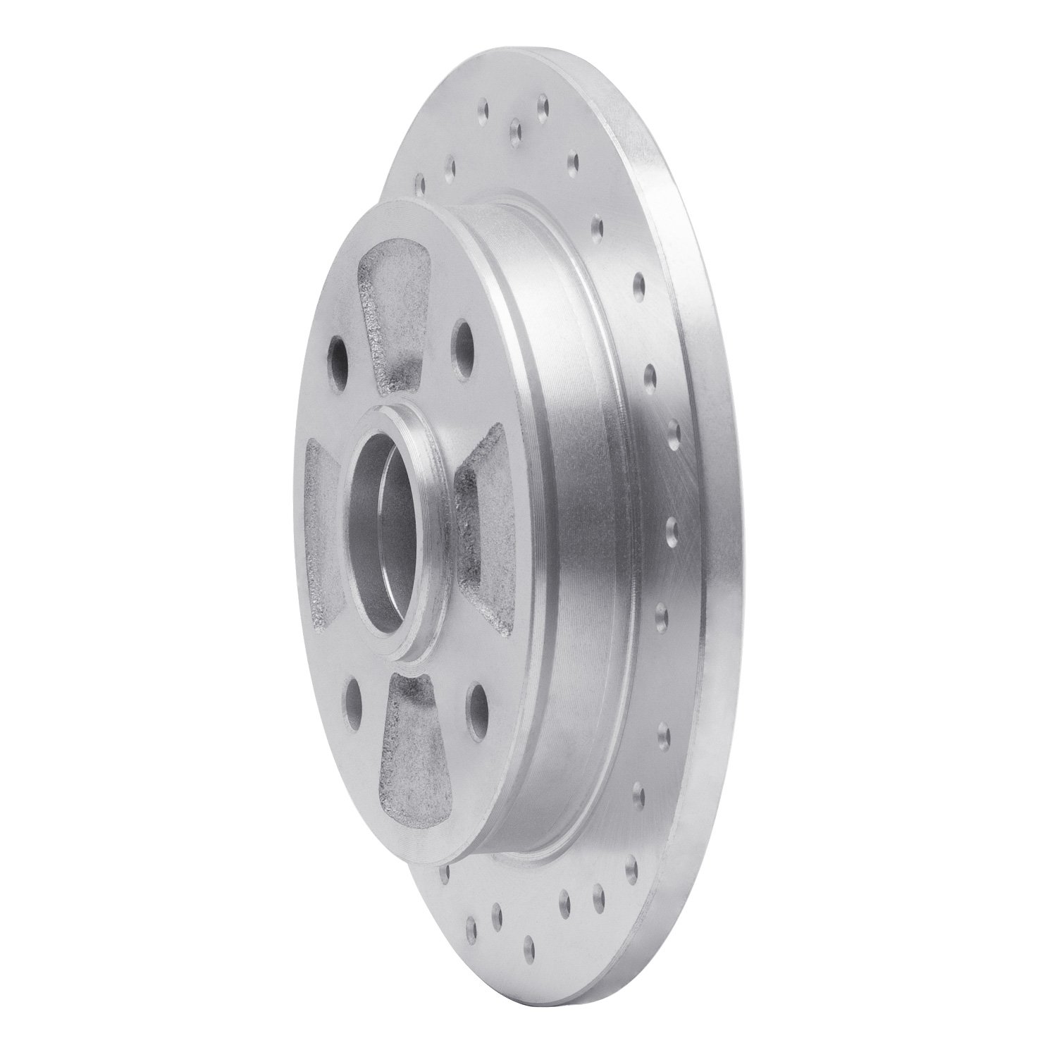 621-56001R Drilled Brake Rotor [Silver], 1987-1994 Ford/Lincoln/Mercury/Mazda, Position: Rear Right