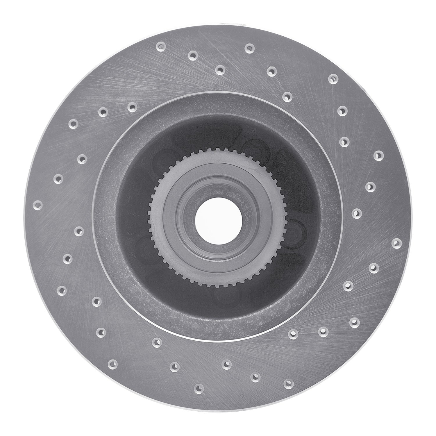 621-56011L Drilled Brake Rotor [Silver], 1990-1991 Ford/Lincoln/Mercury/Mazda, Position: Front Left