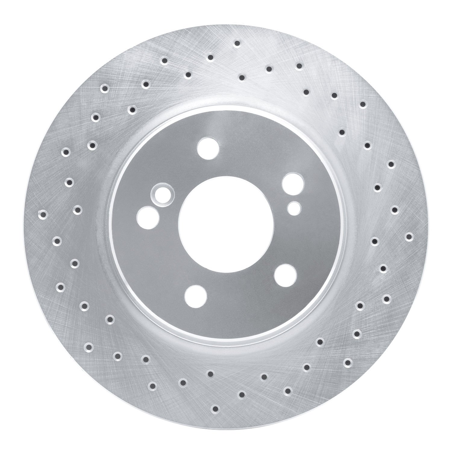 621-63030 Drilled Brake Rotor [Silver], 1993-2002 Mercedes-Benz, Position: Rear