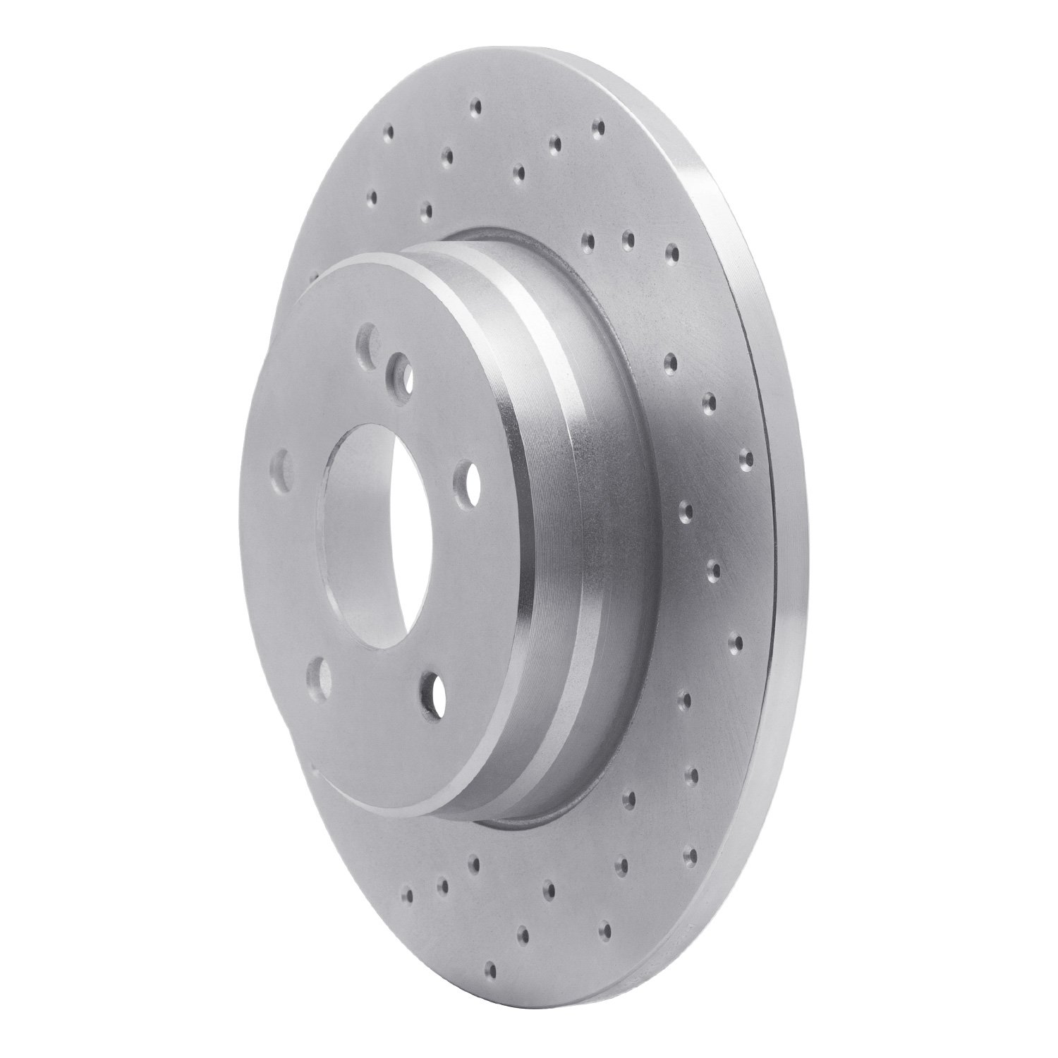 621-63037L Drilled Brake Rotor [Silver], 1998-2003 Mercedes-Benz, Position: Rear Left