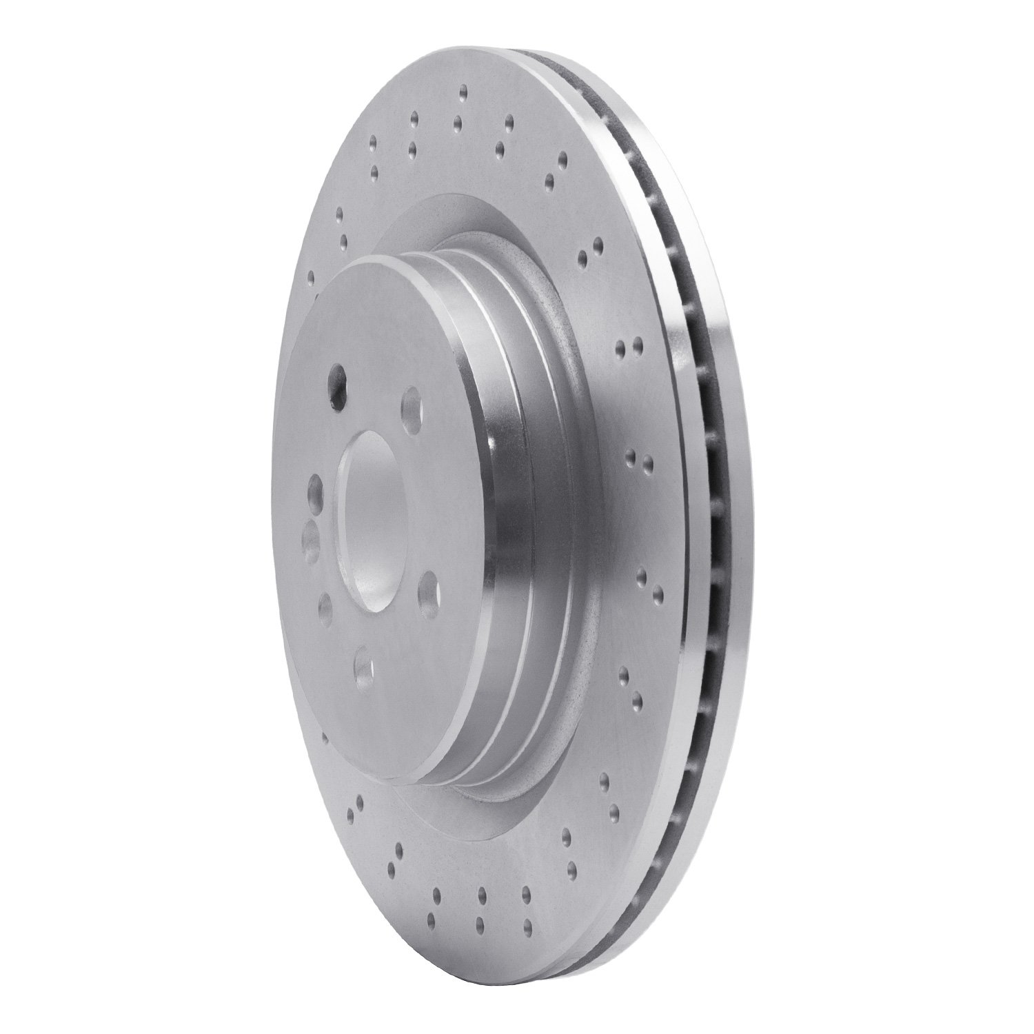 621-63069 Drilled Brake Rotor [Silver], 2005-2013 Mercedes-Benz, Position: Rear