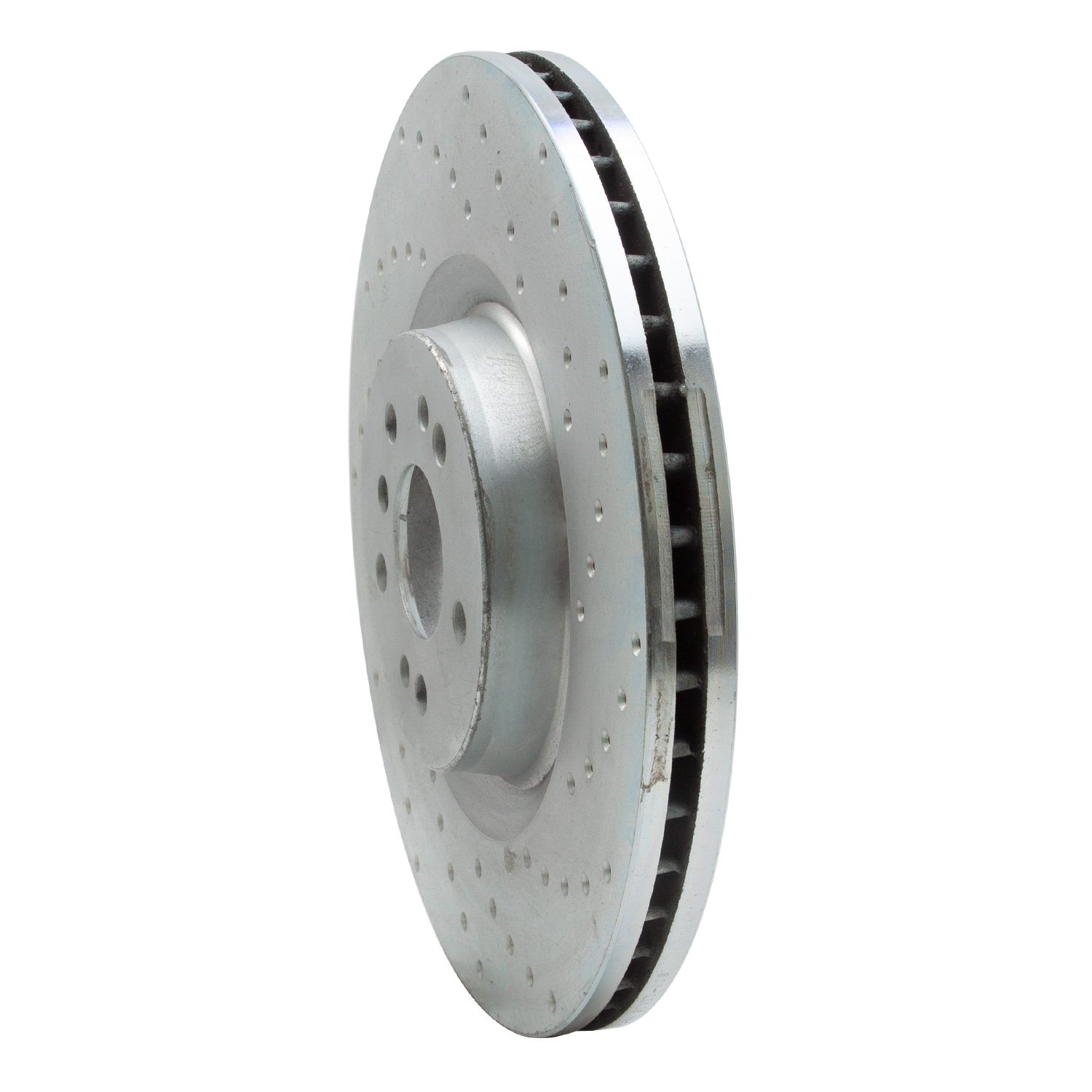 621-63136R Drilled Brake Rotor [Silver], 2007-2009 Mercedes-Benz, Position: Front Right