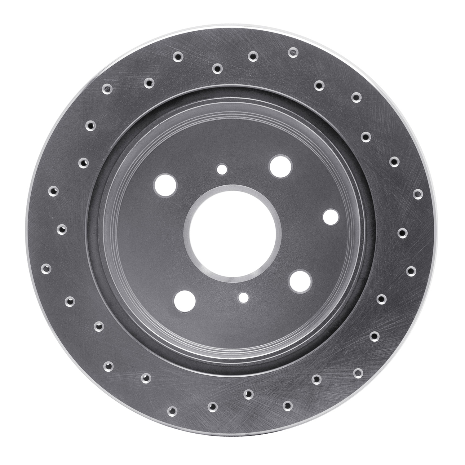 621-76025R Drilled Brake Rotor [Silver], 1984-1988 Lexus/Toyota/Scion, Position: Rear Right
