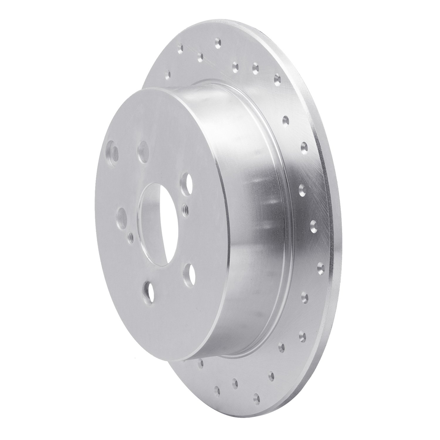 621-76069L Drilled Brake Rotor [Silver], 2000-2010 Multiple Makes/Models, Position: Rear Left