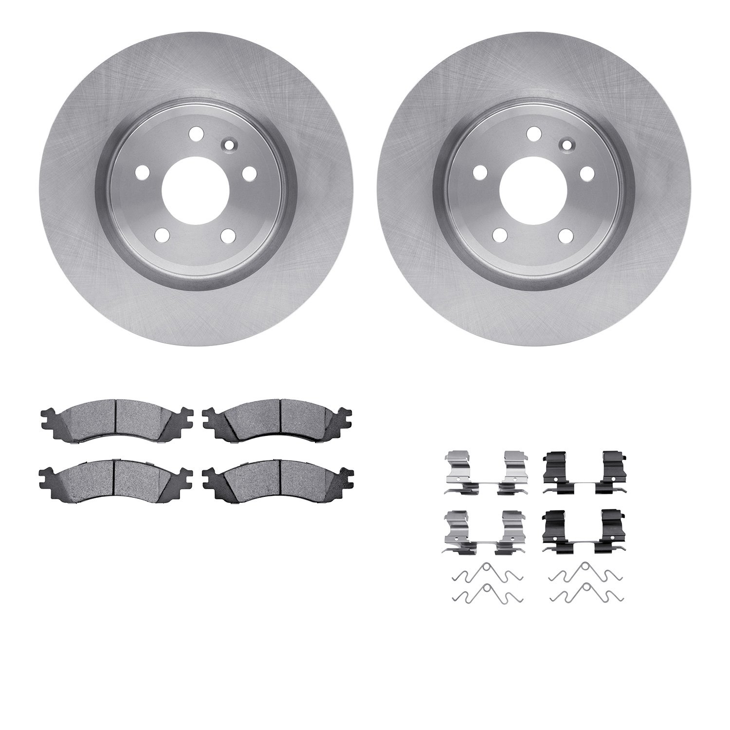 6212-54001 Brake Rotors w/Heavy-Duty Brake Pads Kit & Hardware, 2010-2010 Ford/Lincoln/Mercury/Mazda, Position: Front