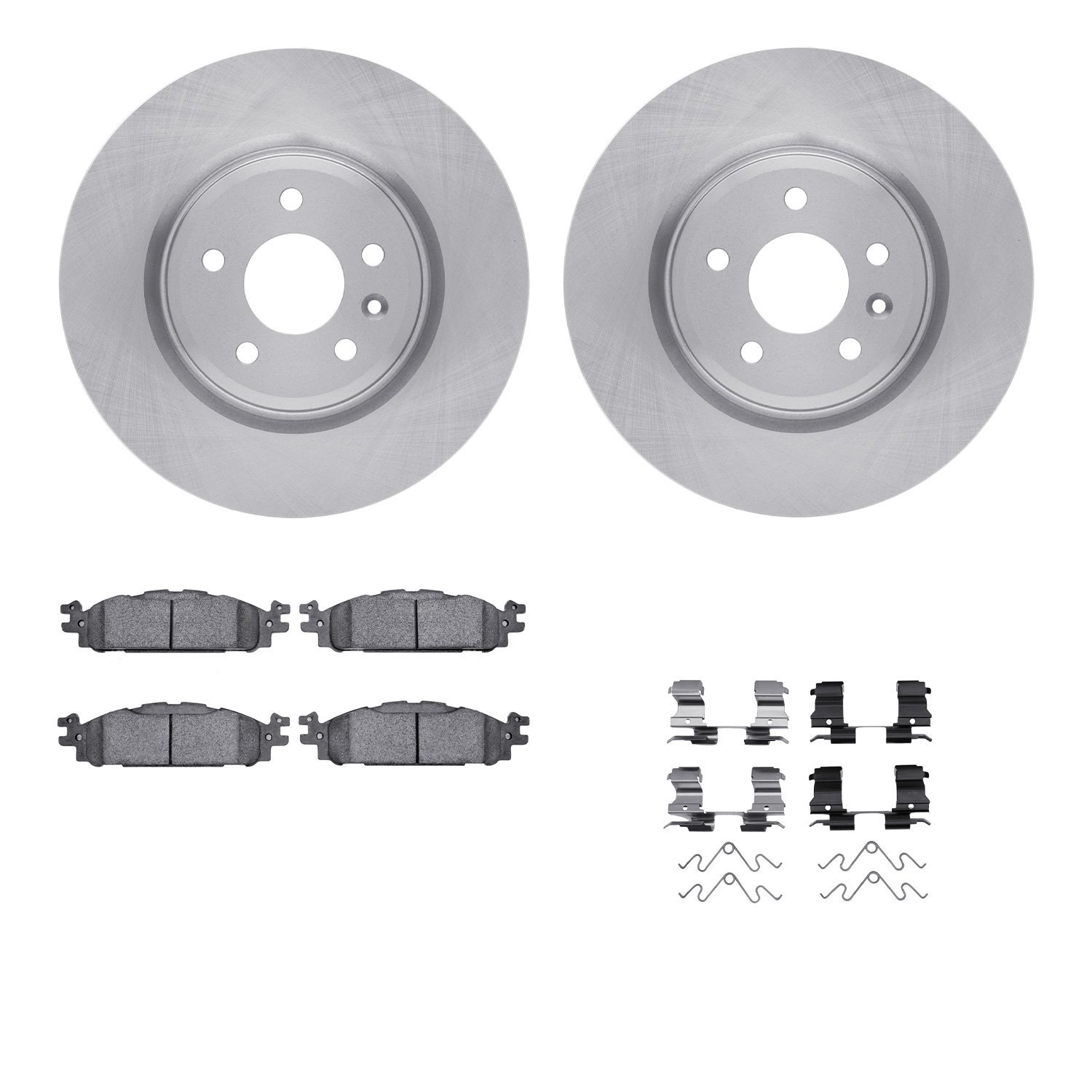 6212-54011 Brake Rotors w/Heavy-Duty Brake Pads Kit & Hardware, 2011-2019 Ford/Lincoln/Mercury/Mazda, Position: Front