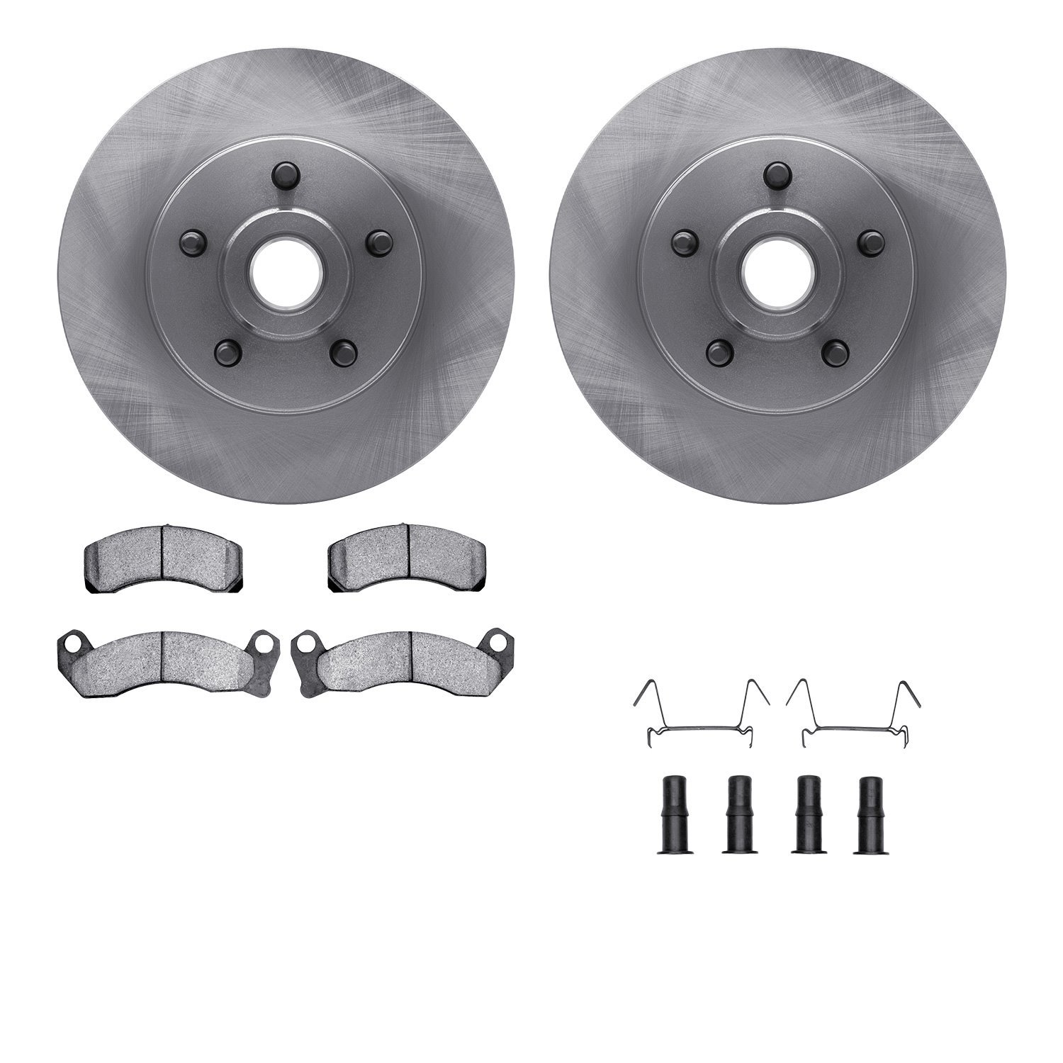 Brake Rotors w/Heavy-Duty Brake Pads Kit & Hardware,