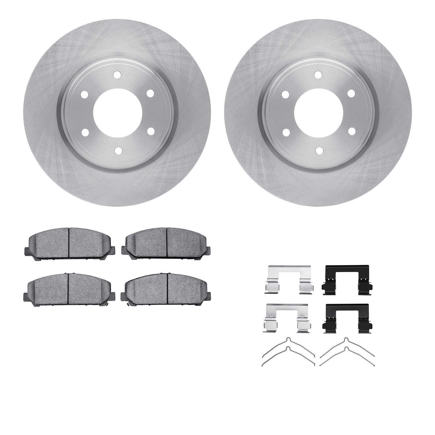 6212-67004 Brake Rotors w/Heavy-Duty Brake Pads Kit & Hardware, Fits Select Infiniti/Nissan, Position: Front