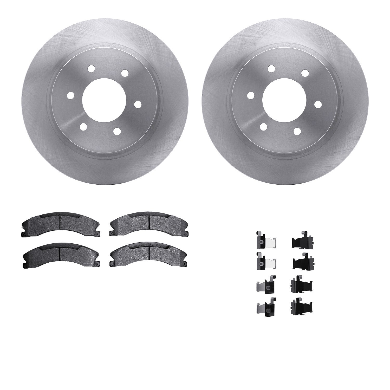 6212-67013 Brake Rotors w/Heavy-Duty Brake Pads Kit & Hardware, Fits Select Infiniti/Nissan, Position: Front