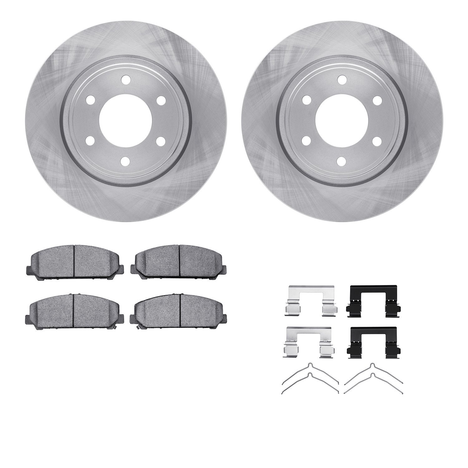 6212-68001 Brake Rotors w/Heavy-Duty Brake Pads Kit & Hardware, Fits Select Infiniti/Nissan, Position: Front