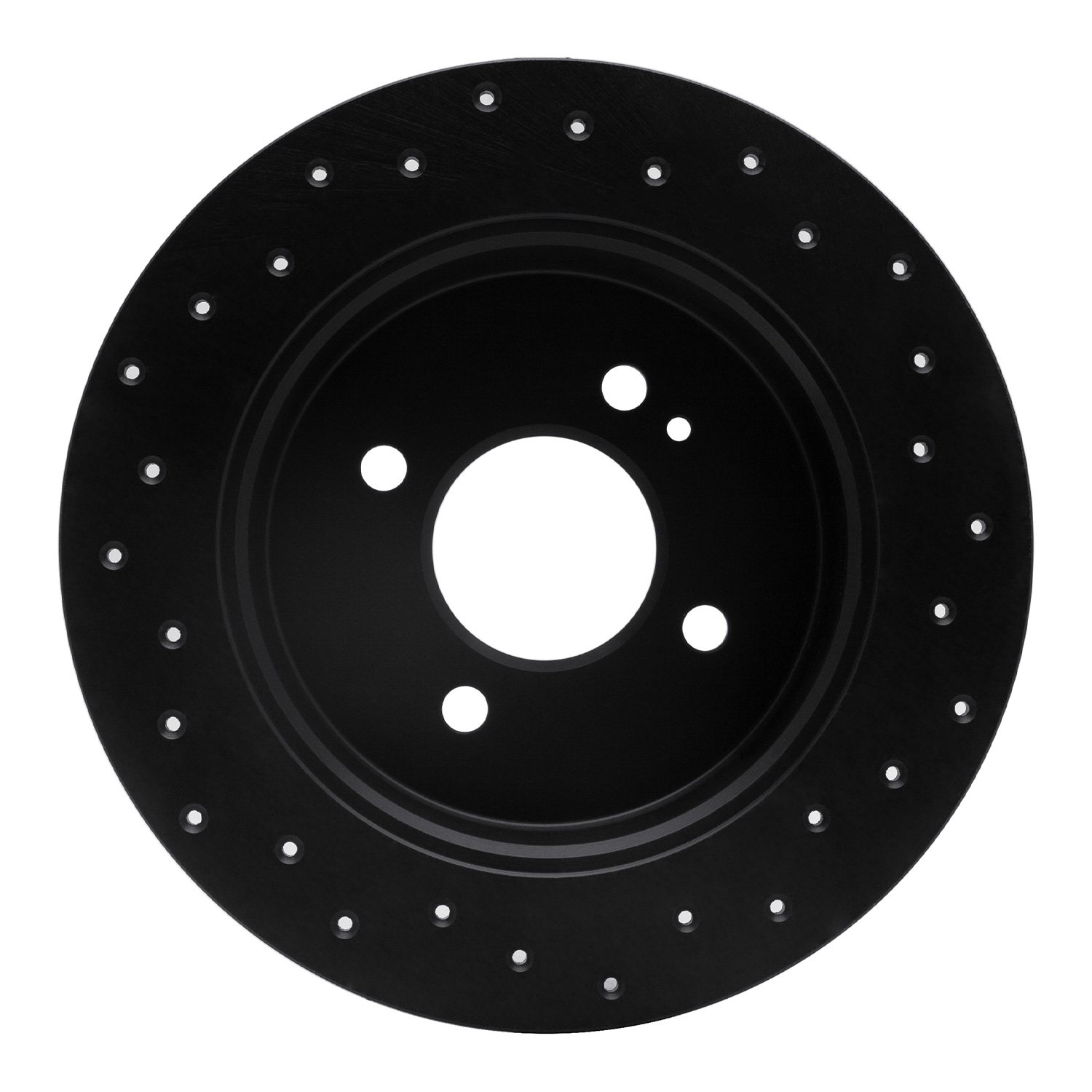 623-03041L Drilled Brake Rotor [Black], 2012-2021 Multiple Makes/Models, Position: Rear Left