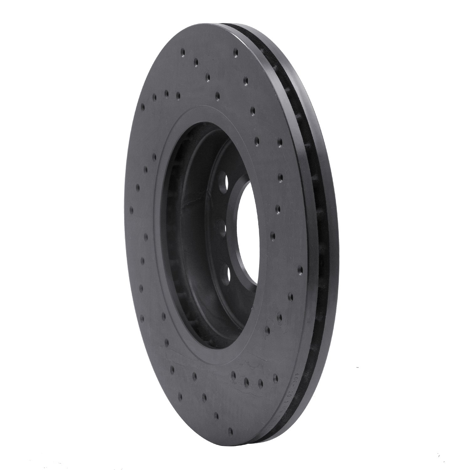 623-32011L Drilled Brake Rotor [Black], 2011-2016 Mini, Position: Front Left